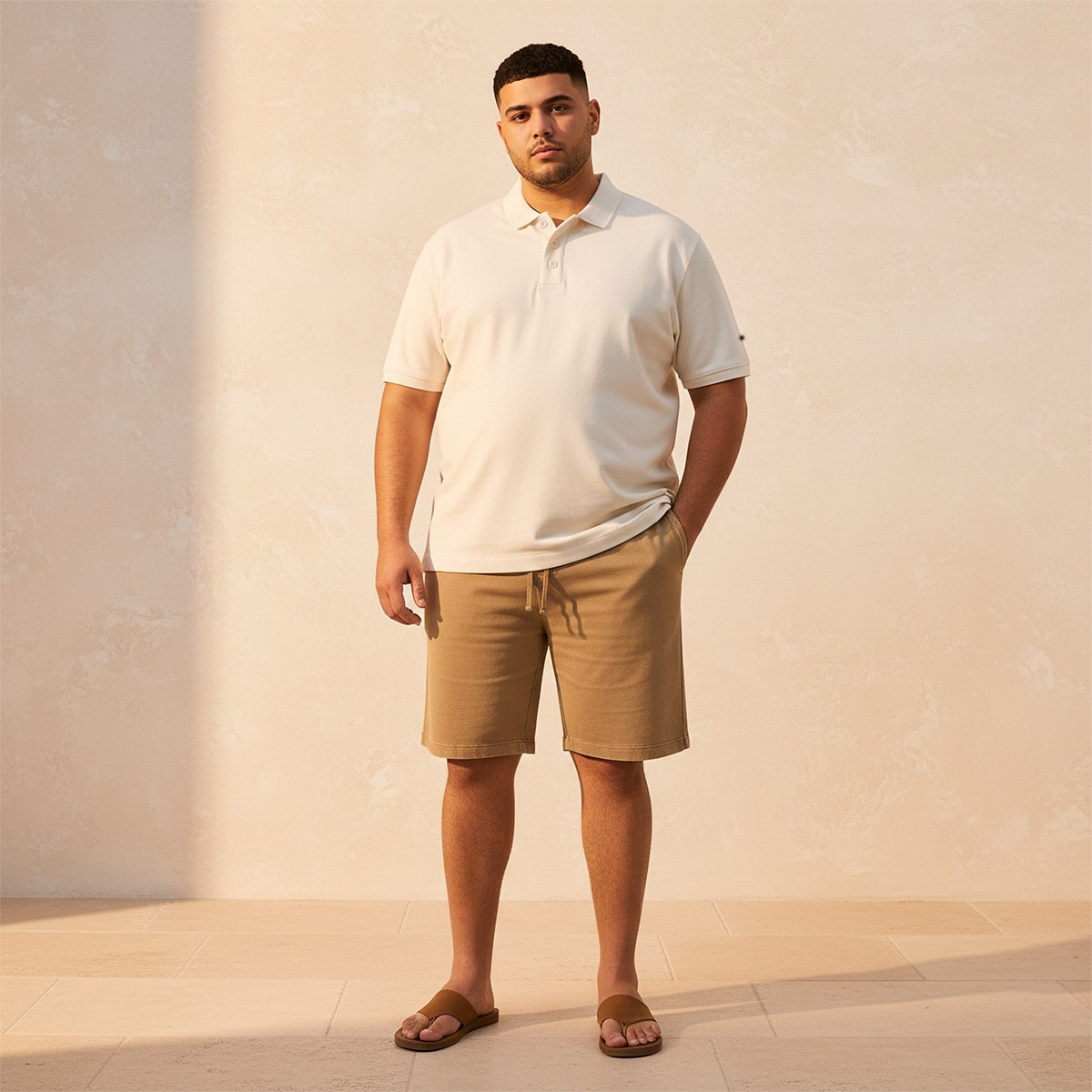 تيشيرت بولو بتطريز شعار وأكمام قصيرة من سبلاش ماكسيم بلس-men-clothing-plussize-tshirtsandpolos-polos-image-3