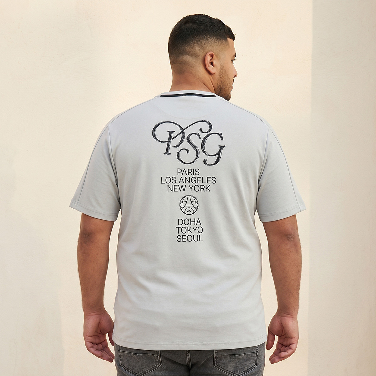 Splash Maxim Plus Regular Fit Crew Neck Paris Saint-Germain Print T-shirt-men-clothing-tshirtsandpolos-tshirts-image-1