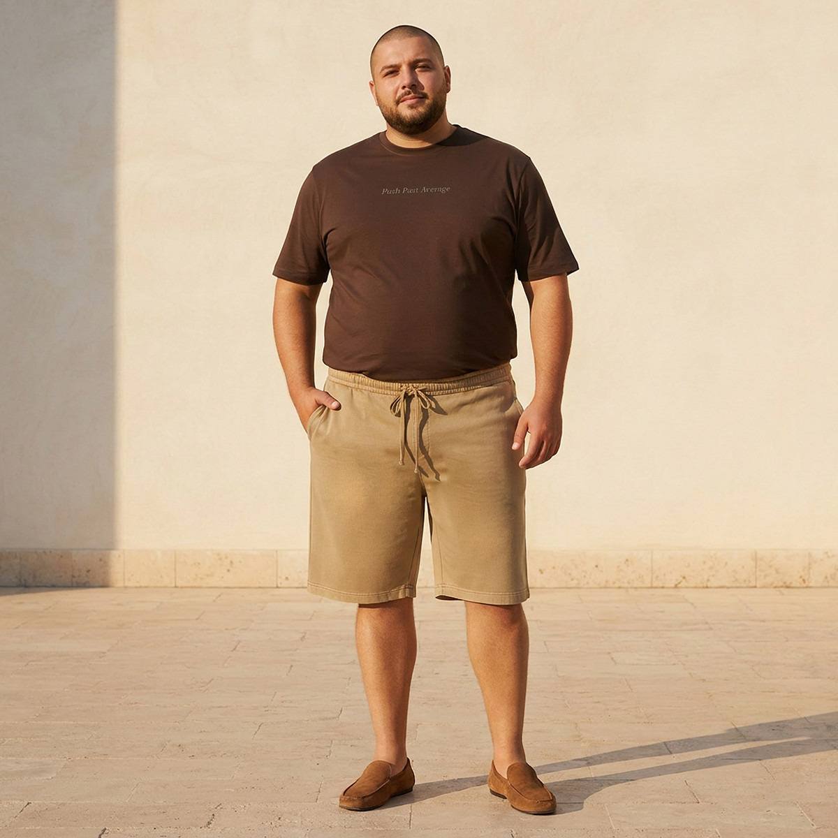 شورت قطن مقاس كبير بقصة عادية من سبلاش ماكسيم-men-clothing-bottoms-shorts-image-3