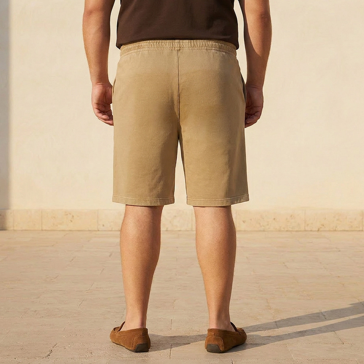 شورت قطن مقاس كبير بقصة عادية من سبلاش ماكسيم-men-clothing-bottoms-shorts-image-4