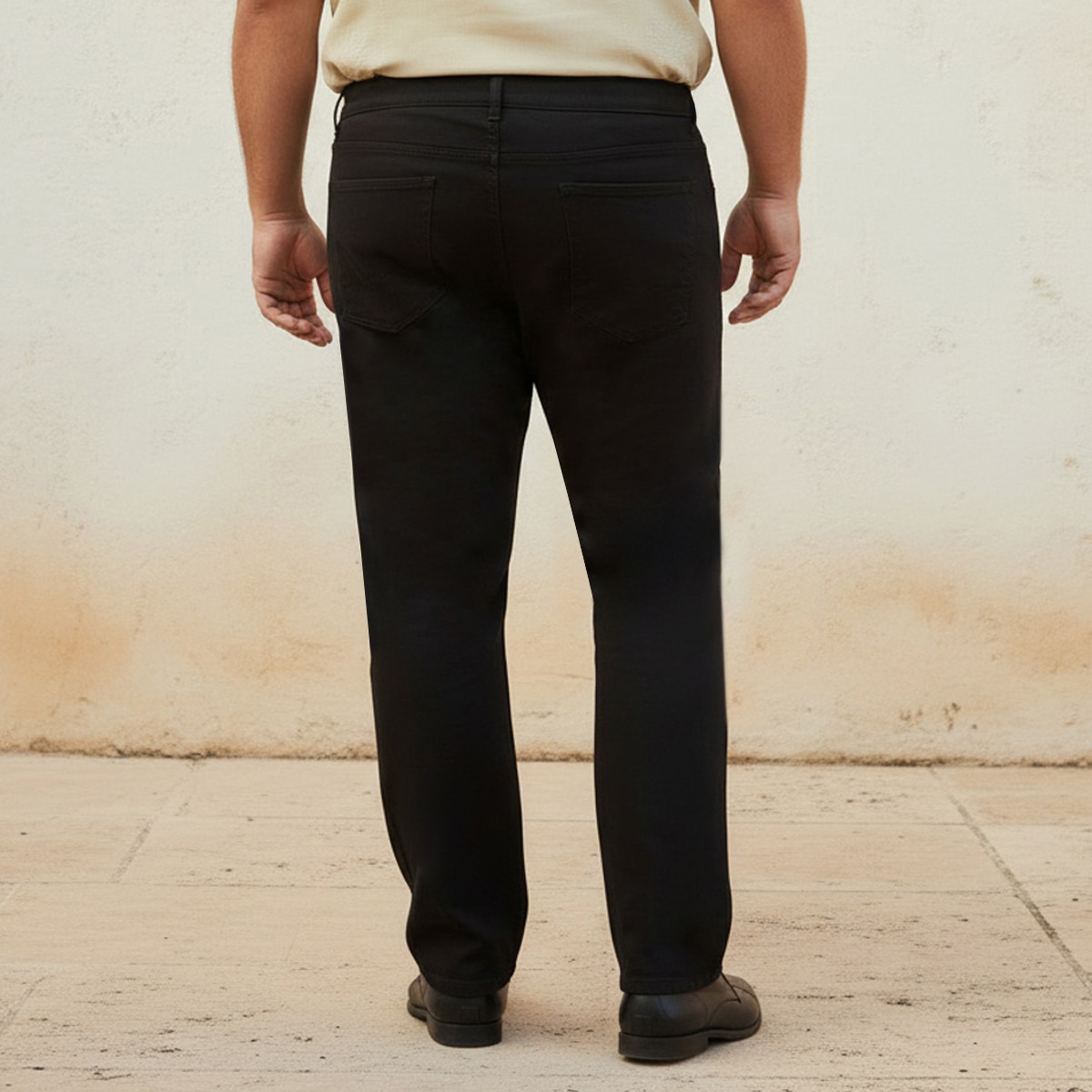 Men Regular Fit Flexi Waist Drawstring Detail Jeans-men-clothing-bottoms-jeans-image-4