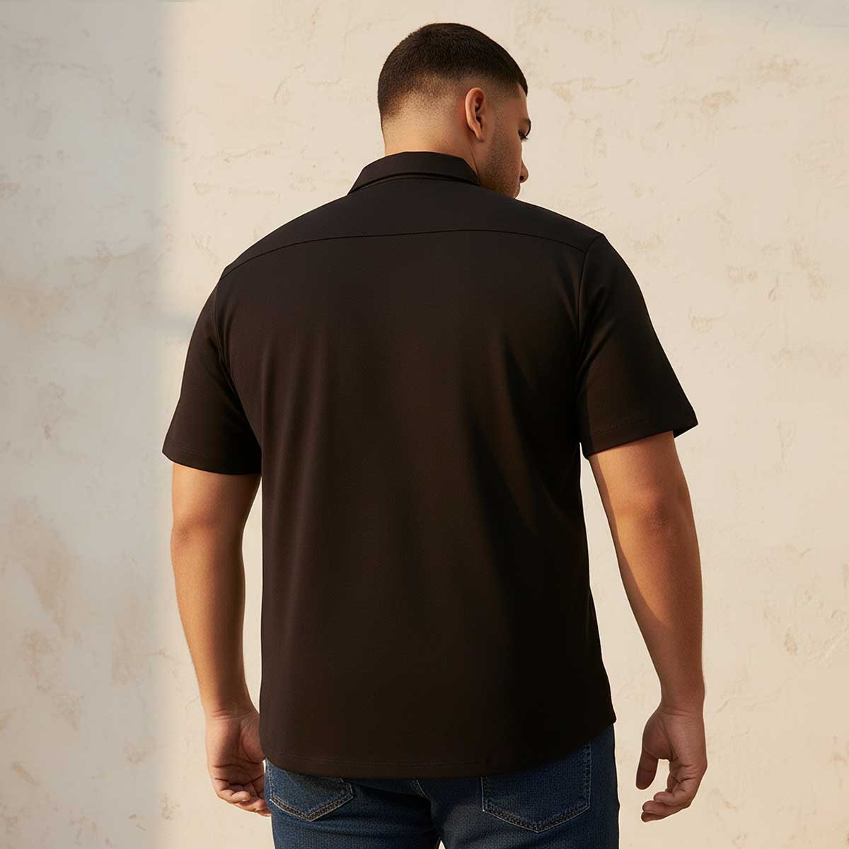 Splash Maxim Plus Regular Fit Collared Printed Short Sleeves Shirt-men-clothing-shirts-image-4