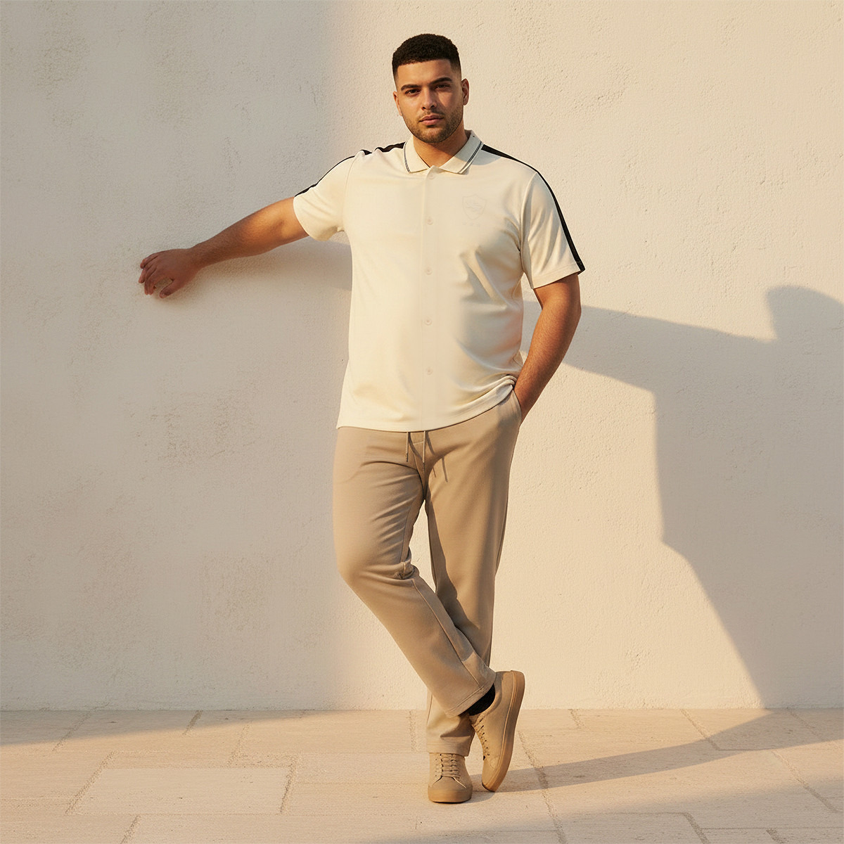 Splash Maxim Plus Regular Fit Collared Panelled Polo Shirt-men-clothing-shirts-image-3
