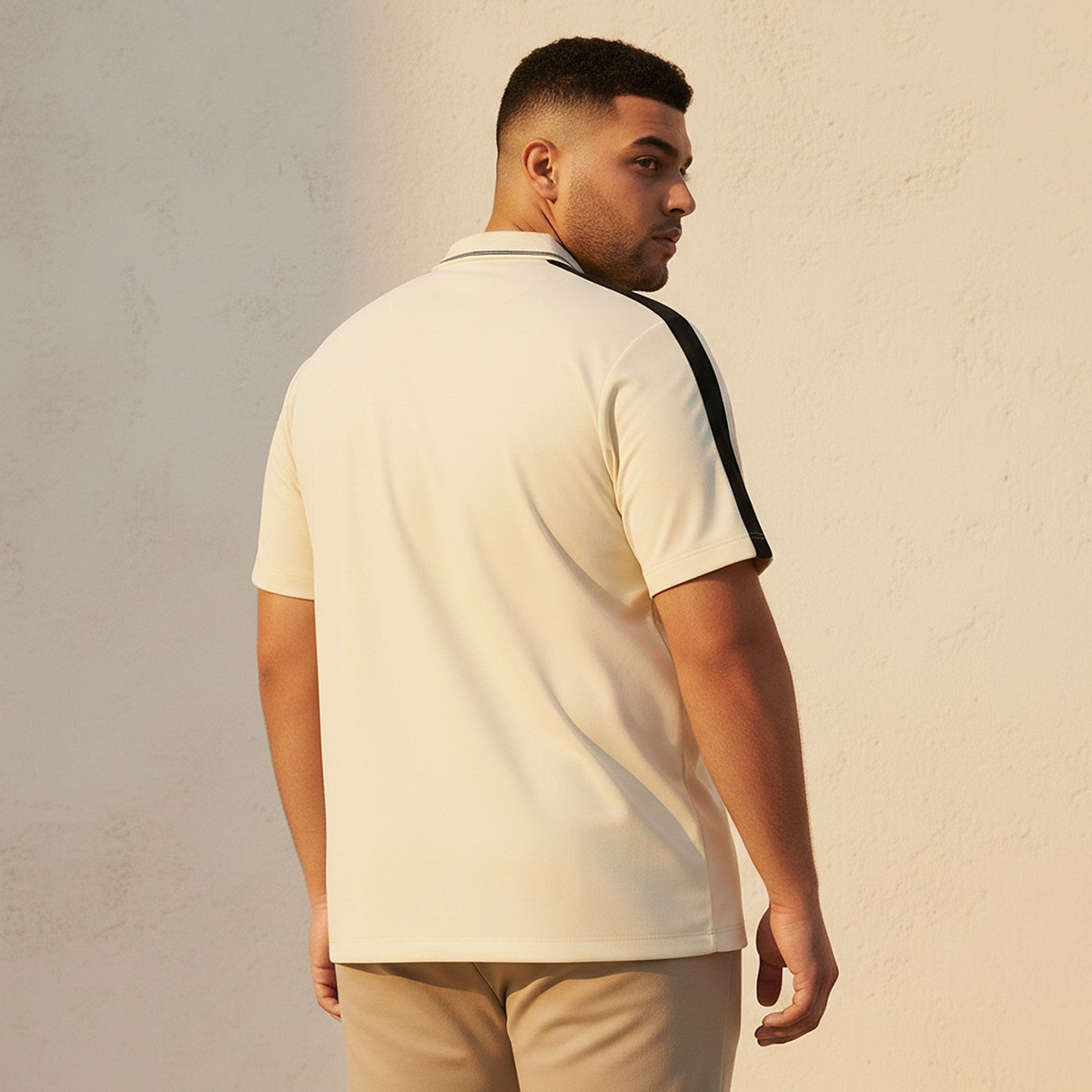 Splash Maxim Plus Regular Fit Collared Panelled Polo Shirt-men-clothing-shirts-image-4