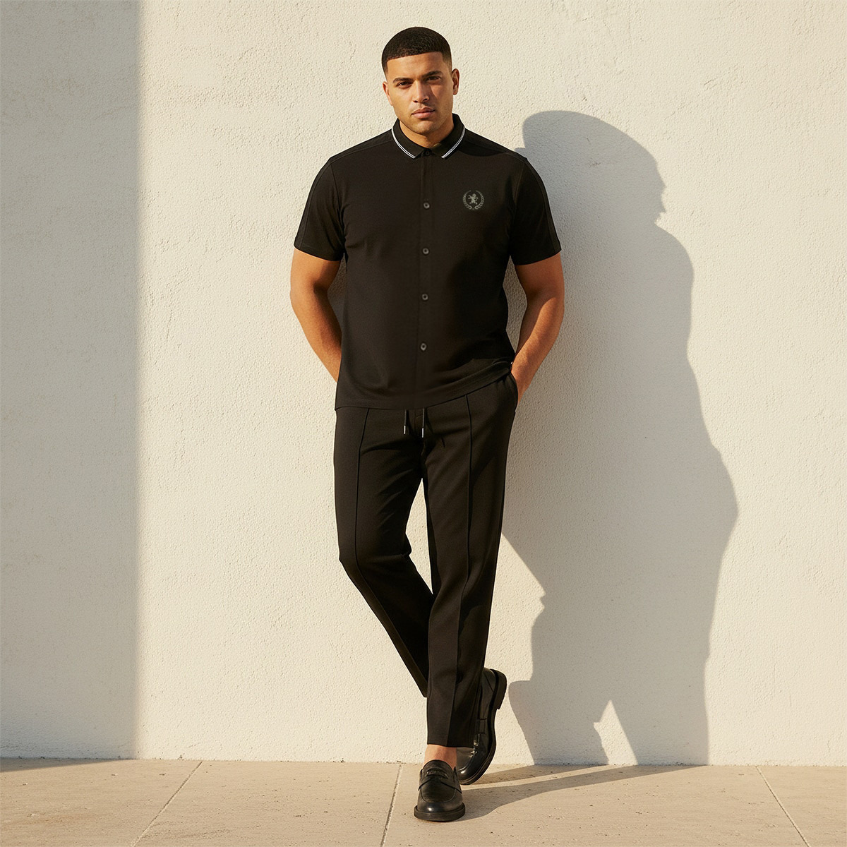 Splash Maxim Plus Regular Fit Collared Panelled Polo Shirt-men-clothing-shirts-image-3