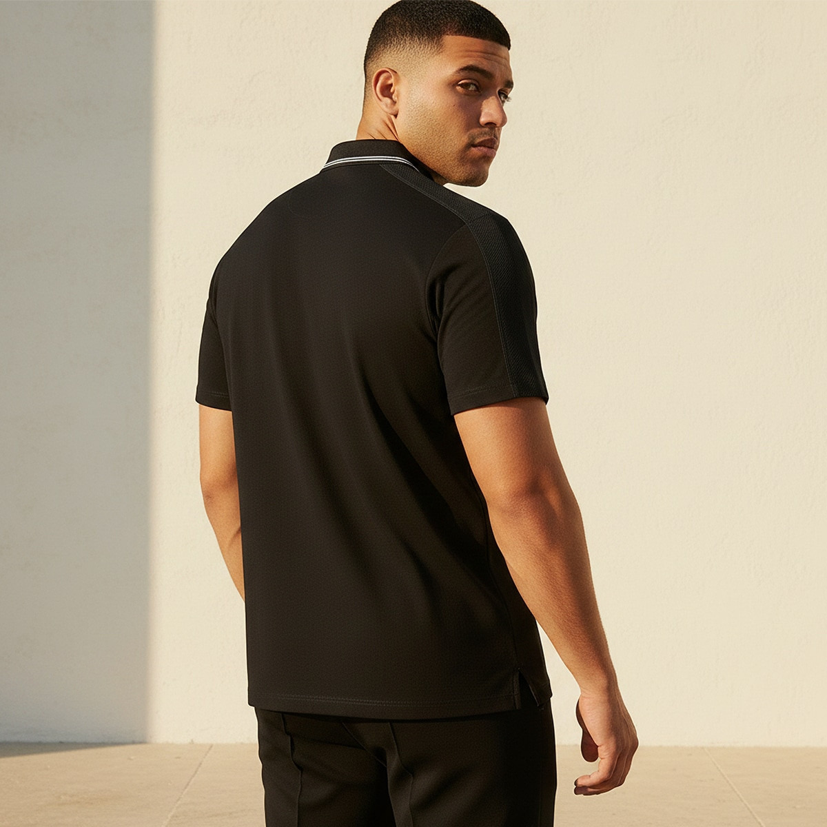 Splash Maxim Plus Regular Fit Collared Panelled Polo Shirt-men-clothing-shirts-image-4
