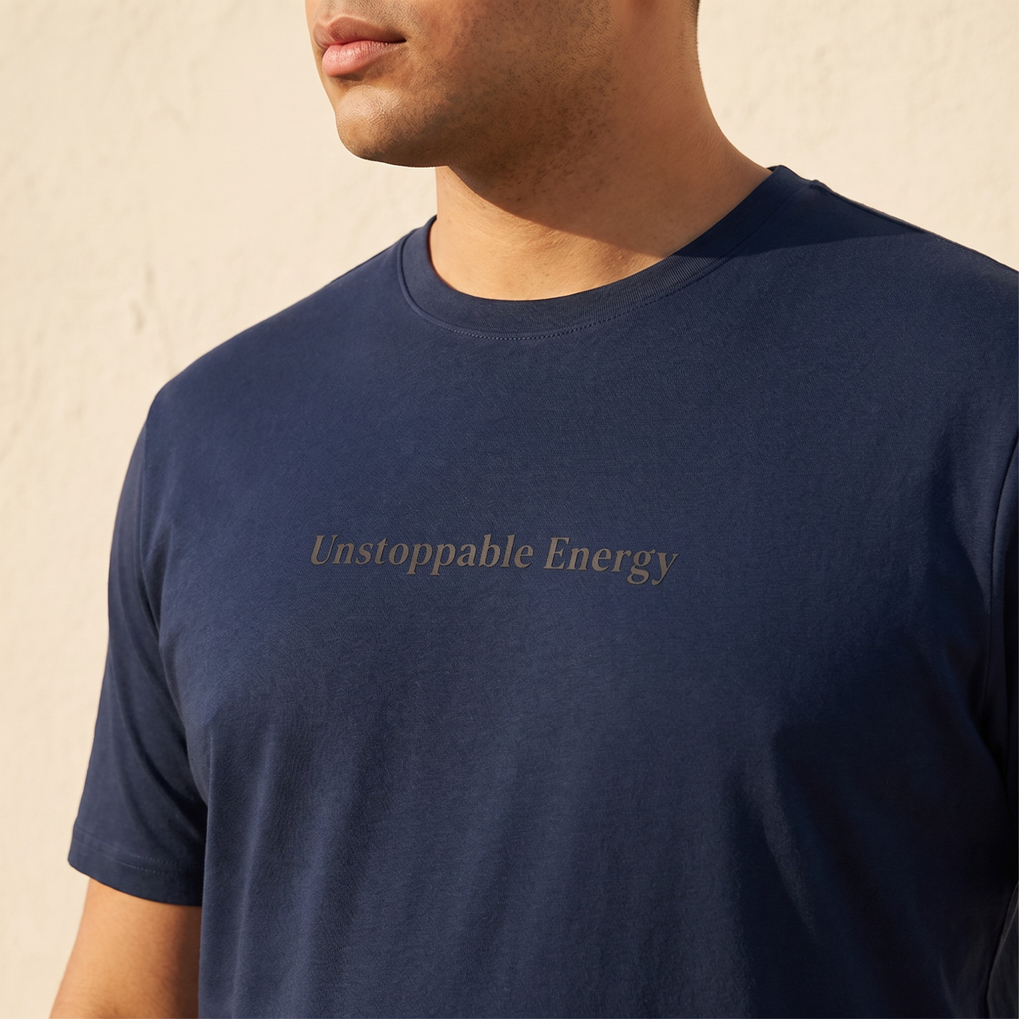 تيشيرت بياقة دائرية وأكمام قصيرة بطبعة عبارة من سبلاش ماكسيم بلس-men-clothing-tshirtsandpolos-tshirts-image-4