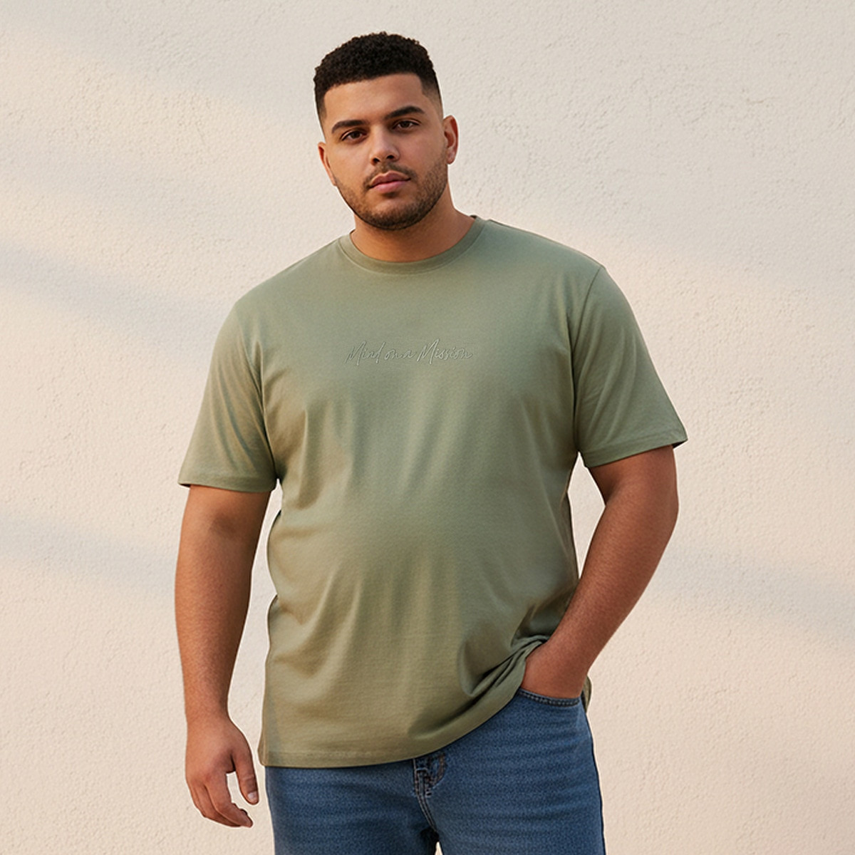 Splash Maxim Plus Crew Neck Short Sleeves Slogan Print T-shirt-men-clothing-tshirtsandpolos-tshirts-image-1
