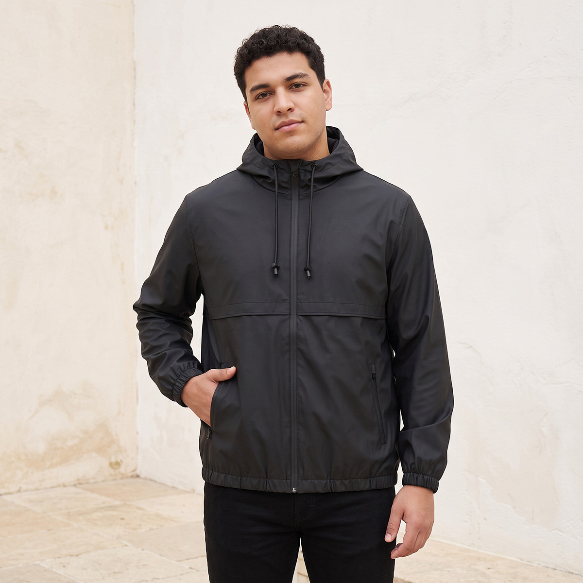 جاكيت جلد بغطاء رأس للقياسات الكبيرة من ماكسيم من سبلاش-men-clothing-jacketsandblazers-jackets-image-2