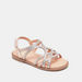 Little Missy Embellished Flat Sandals with Hook and Loop Closure-Girl%27s Sandals-thumbnailMobile-1