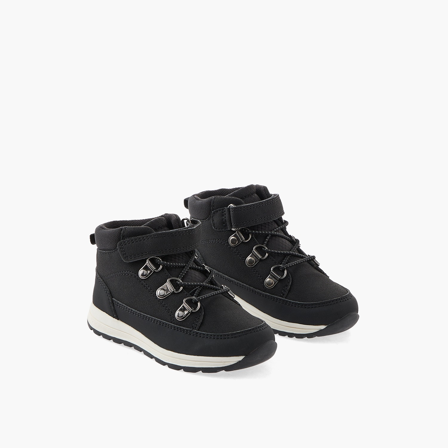 Barefeet Ankle Boots with Hook & Loop Closure-baby-boys-shoes-closedshoes-image-1