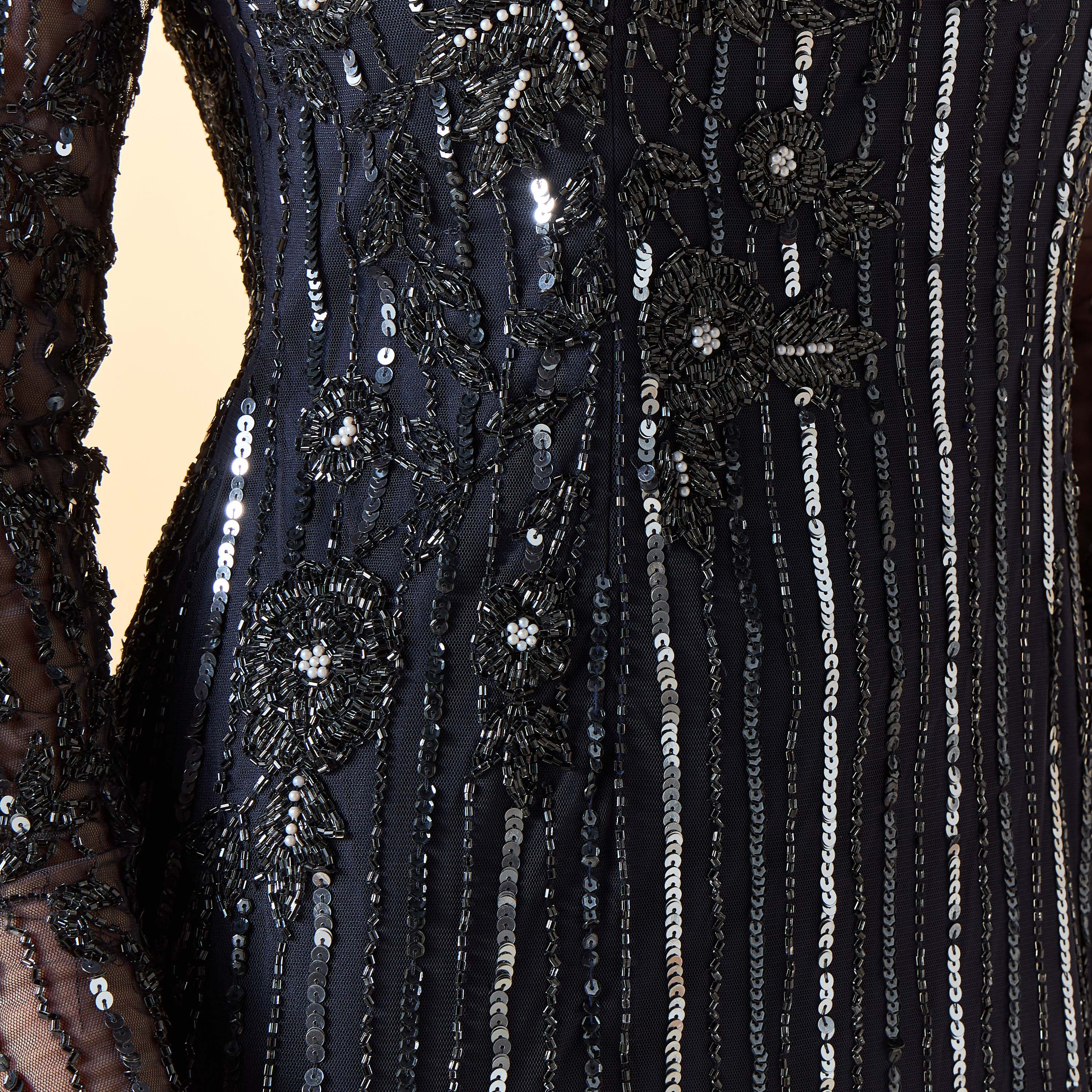 فستان مزين بأكمام طويلة وفتحة من أميليا روز-women-clothing-dresses-image-5