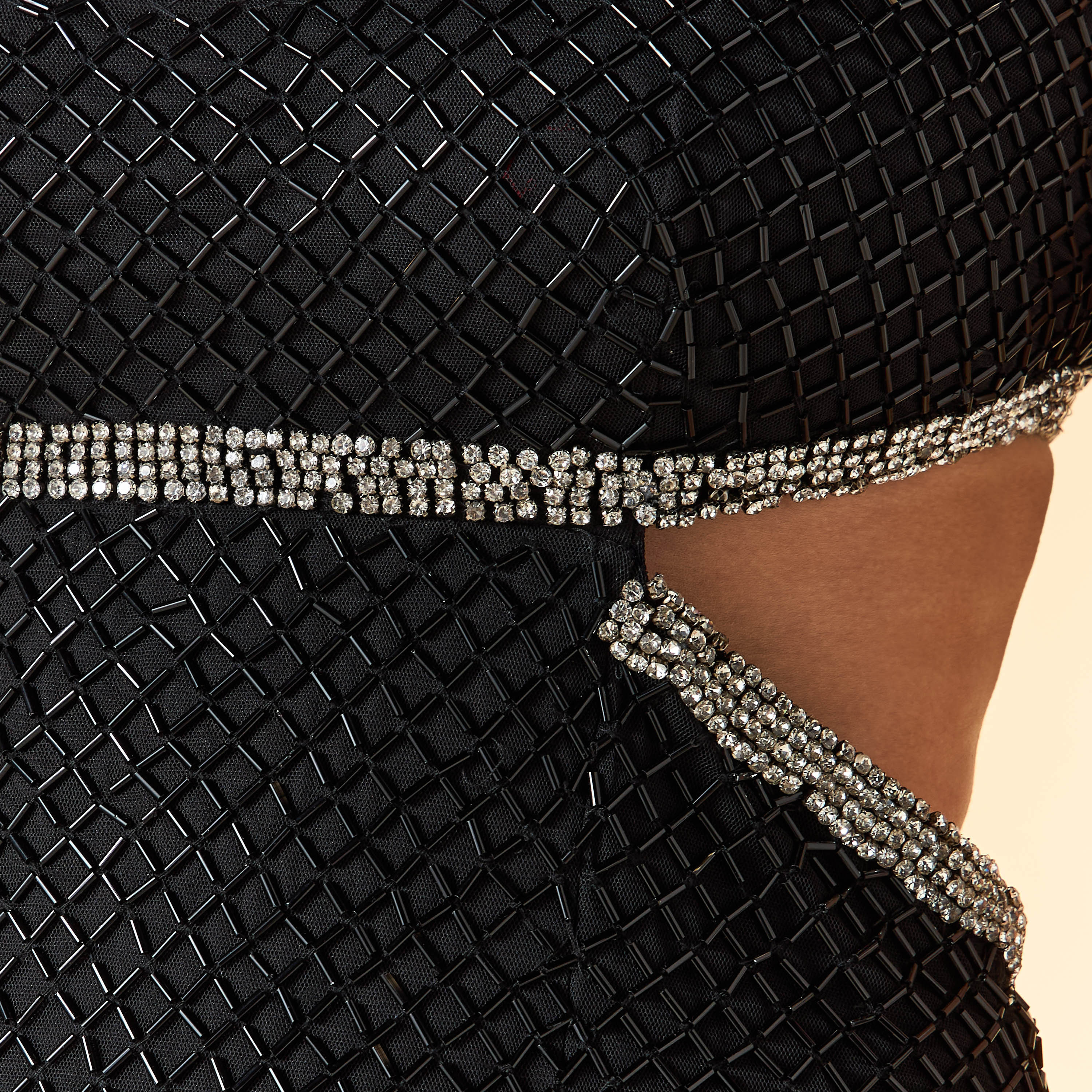 Amelia Rose Embellished Maxi Dress with Strap Sleeves and Cutout Detail-women-clothing-dresses-image-5