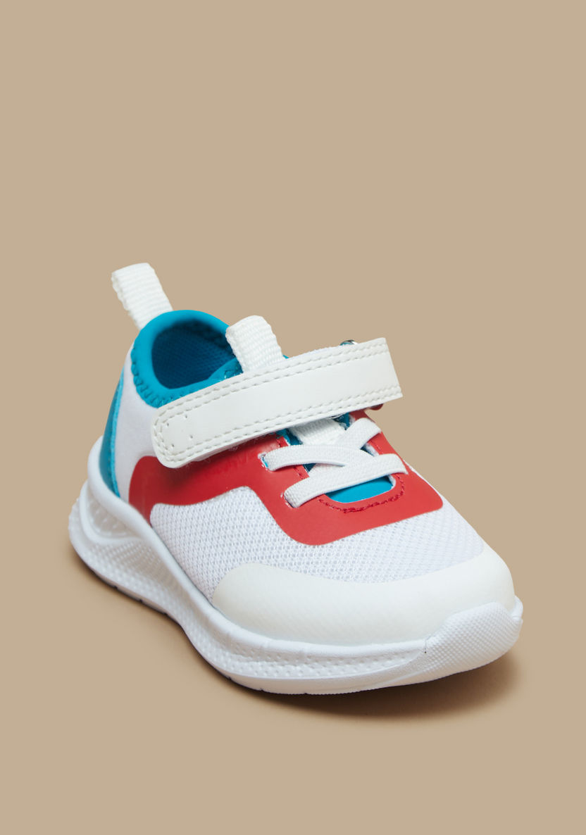 Barefeet Panelled Sneakers with Hook and Loop Closure-Boy%27s Sneakers-image-0