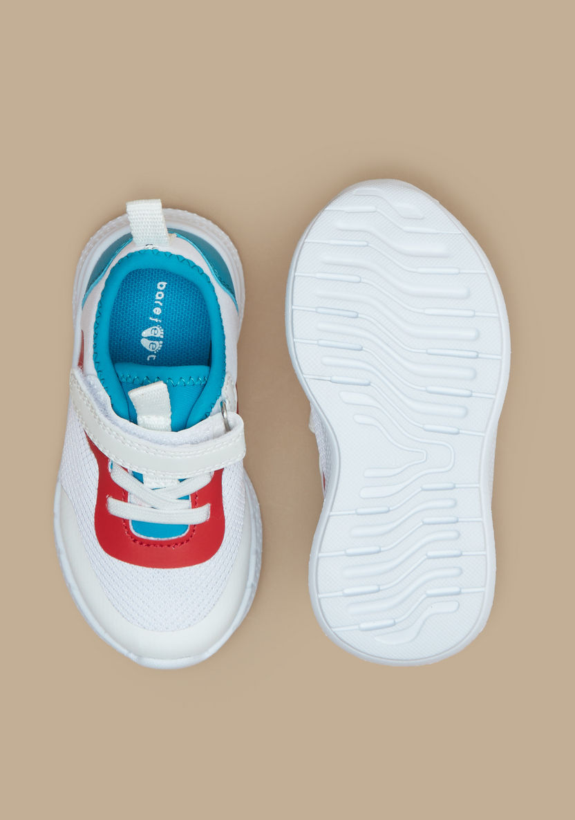 Barefeet Panelled Sneakers with Hook and Loop Closure-Boy%27s Sneakers-image-3