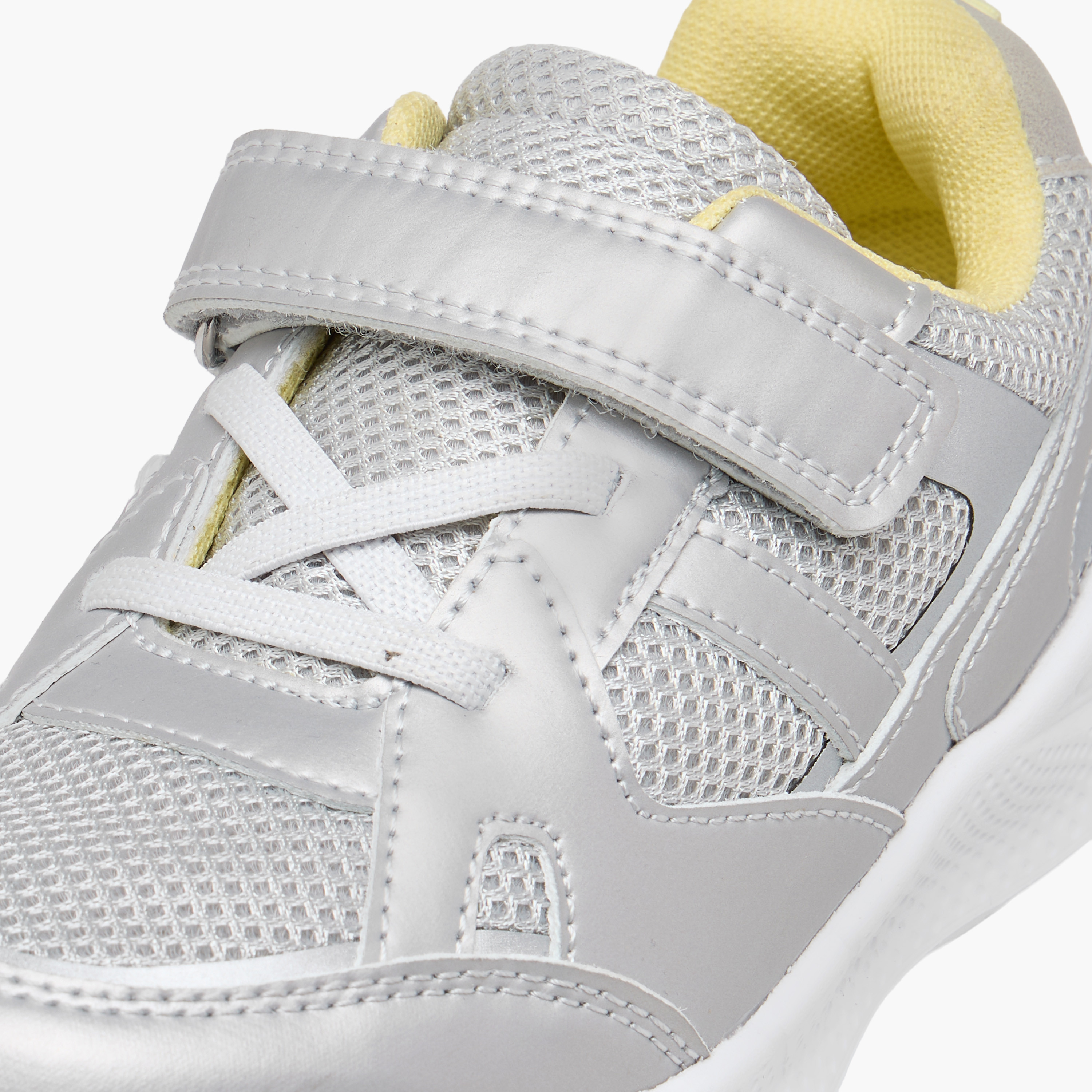 Juniors Panelled Sneakers with Hook and Loop Closure-boys-shoes-sneakers-image-4