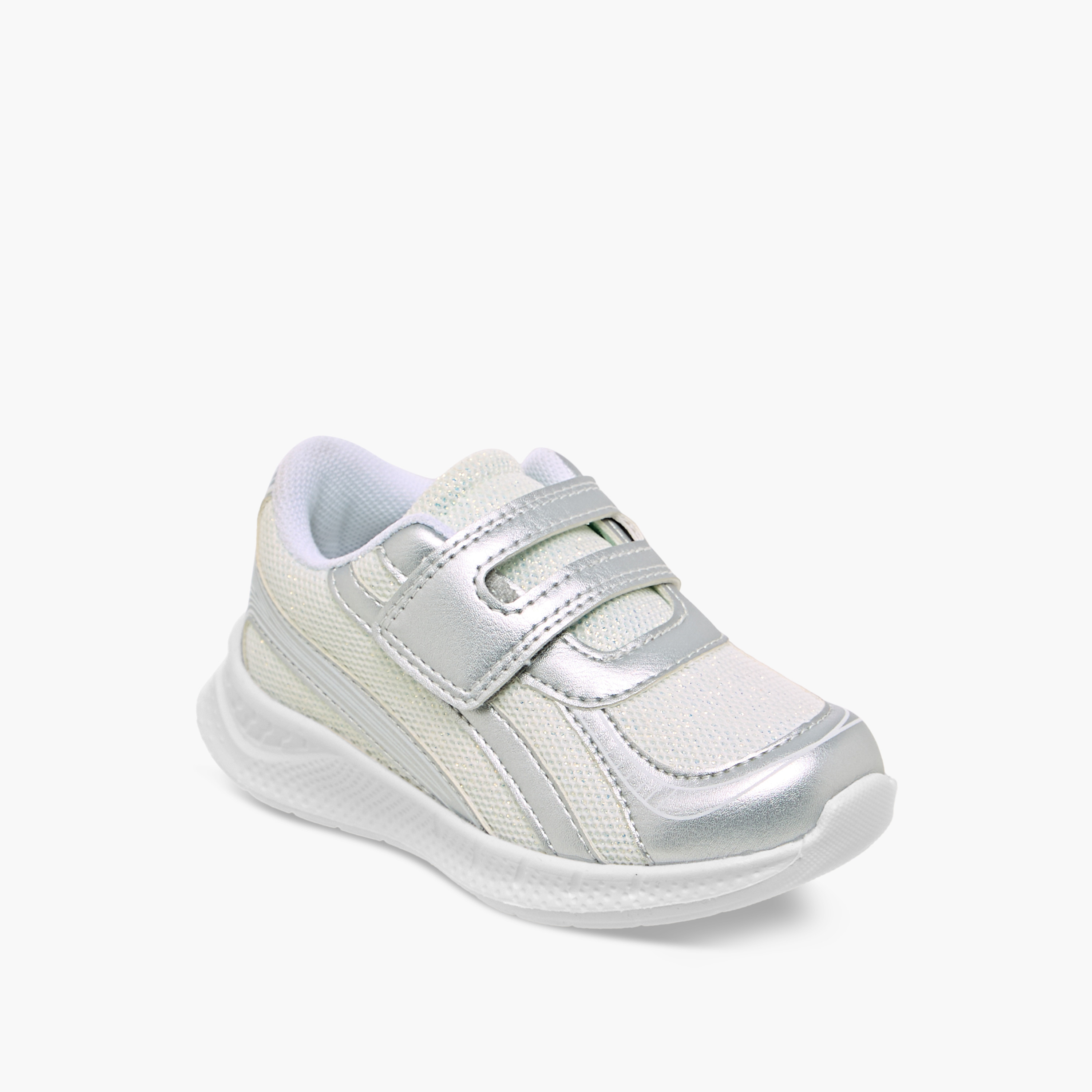 Barefeet Girls Panelled Hook and Loop Sneakers-girls-shoes-sneakers-image-2