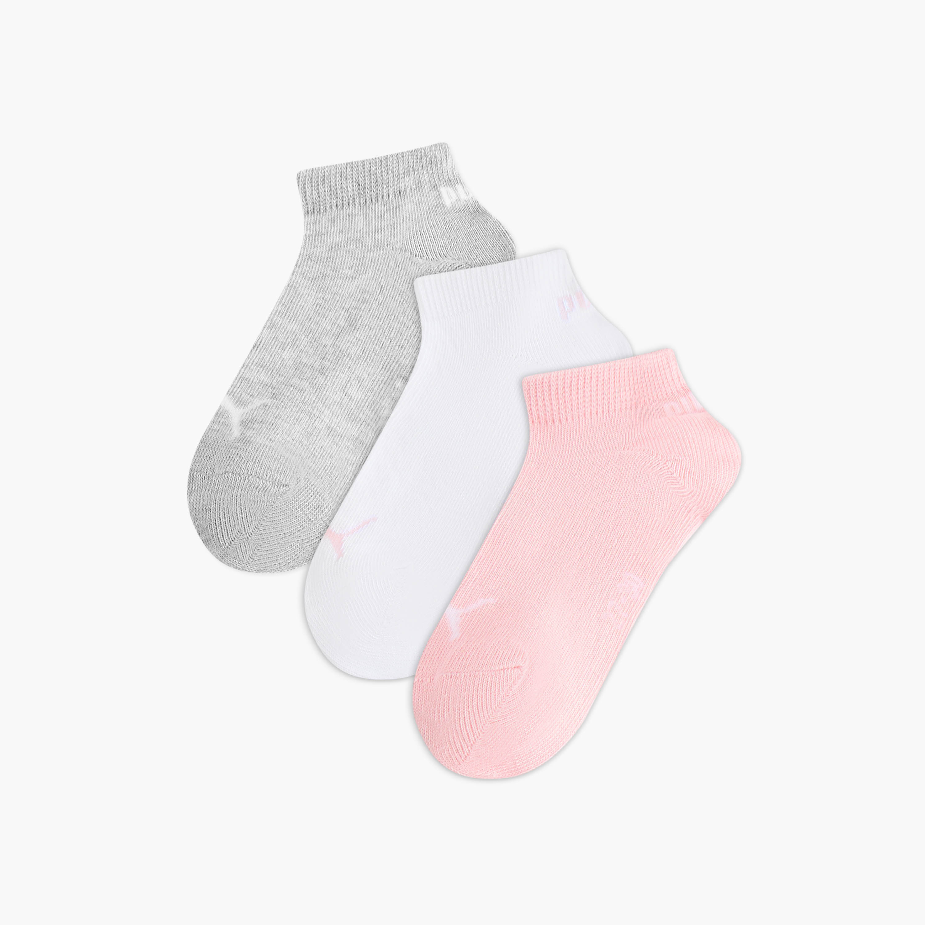 طقم جوارب سادة 3 أزواج بطول الكاحل من بوما-baby-girls-accessories-socks-image-5