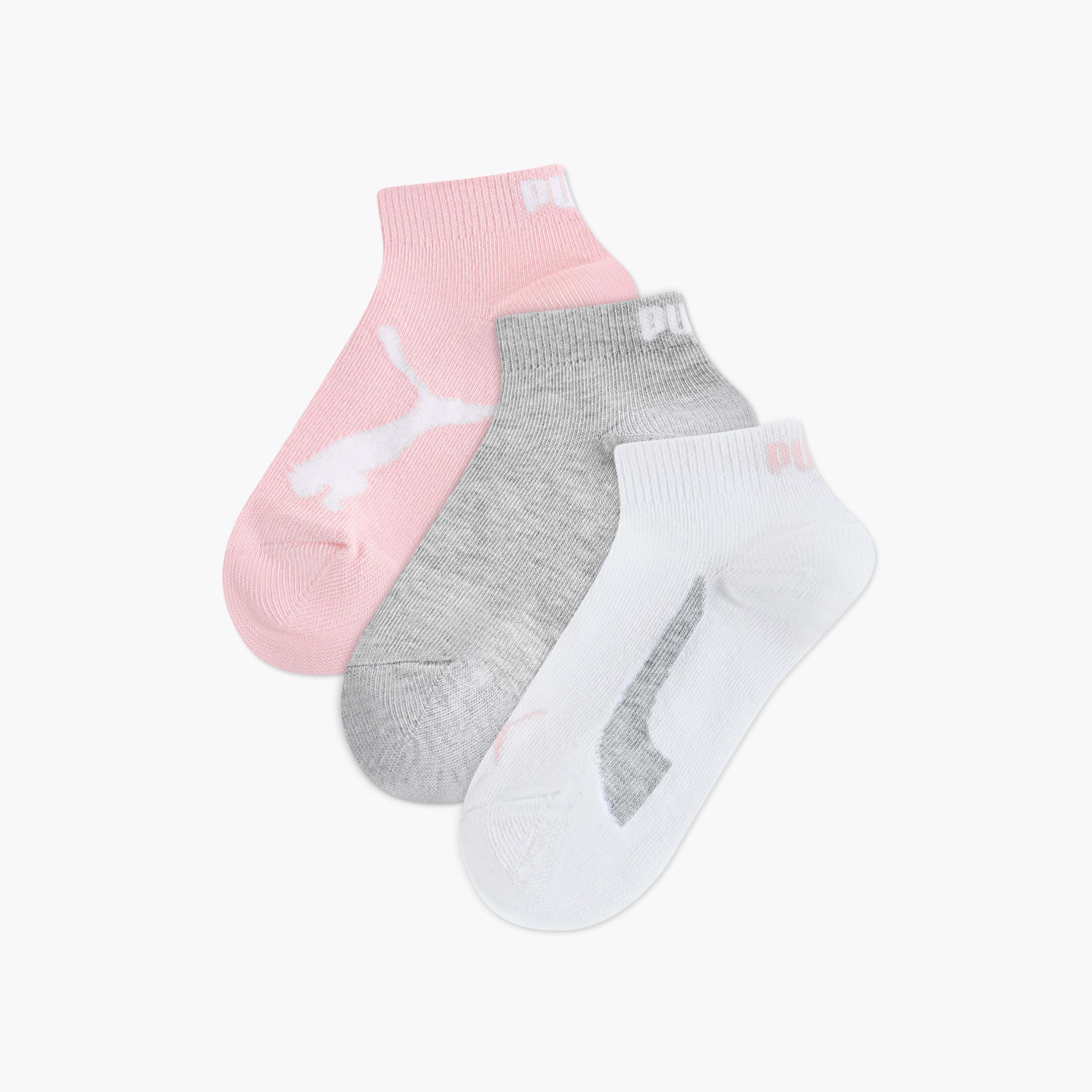 Pack of 3 PUMA Baby Girls Socks with Logo Print-girls-accessories-socks-image-1