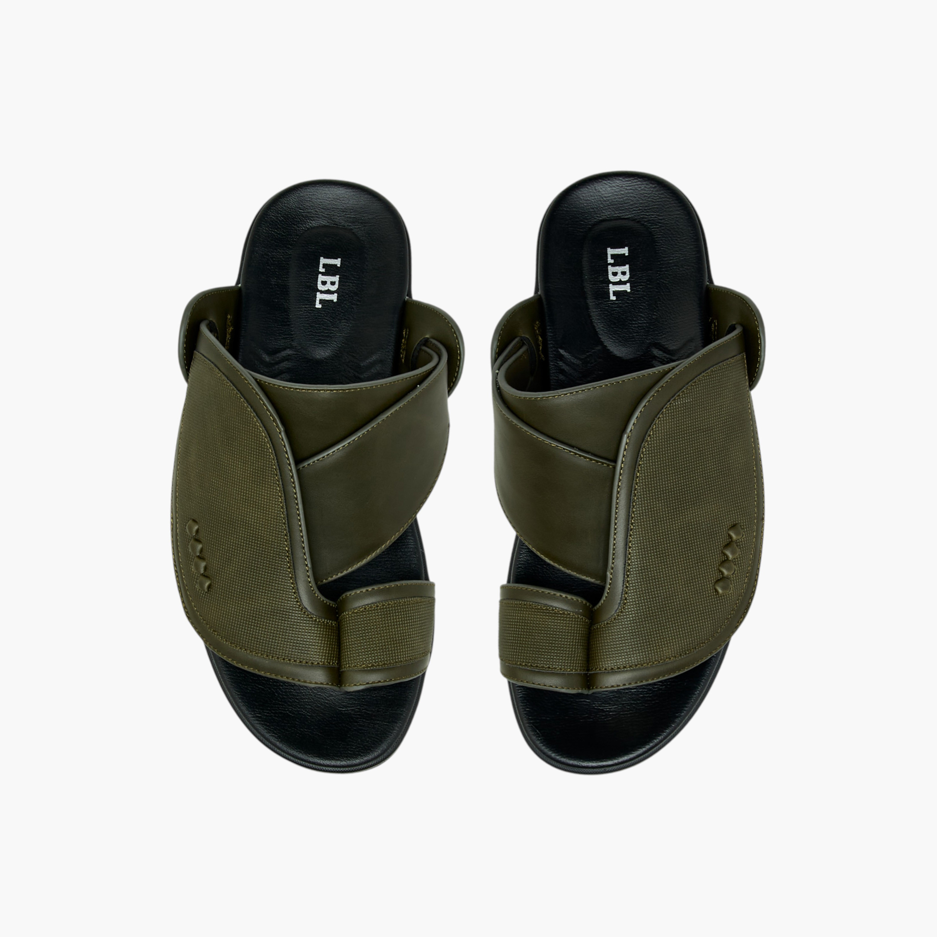LBL by Shoexpress Textured Slip-On Arabic Sandals with Toe Loop-men-shoes-sandals-image-1