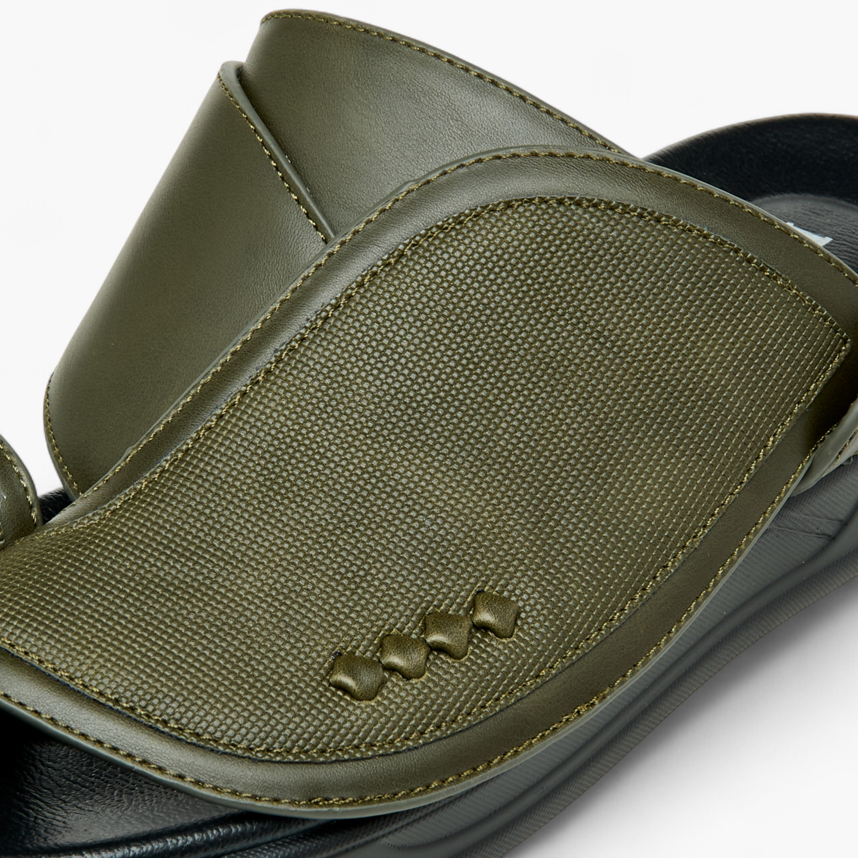 LBL by Shoexpress Textured Slip-On Arabic Sandals with Toe Loop-men-shoes-sandals-image-4