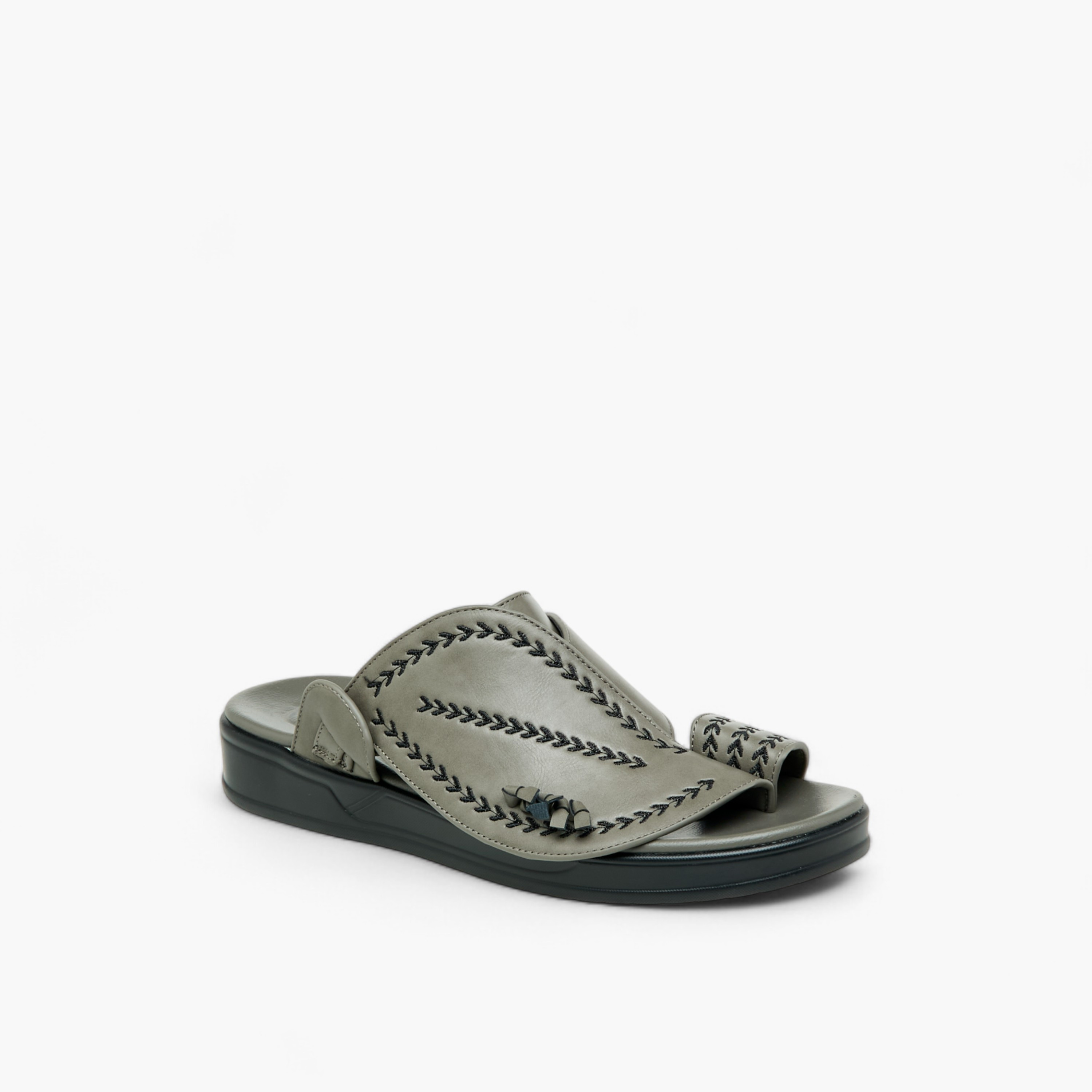 LBL by Shoexpress Embroidered Slip-On Arabic Sandals with Toe Loop-men-shoes-sandals-image-2