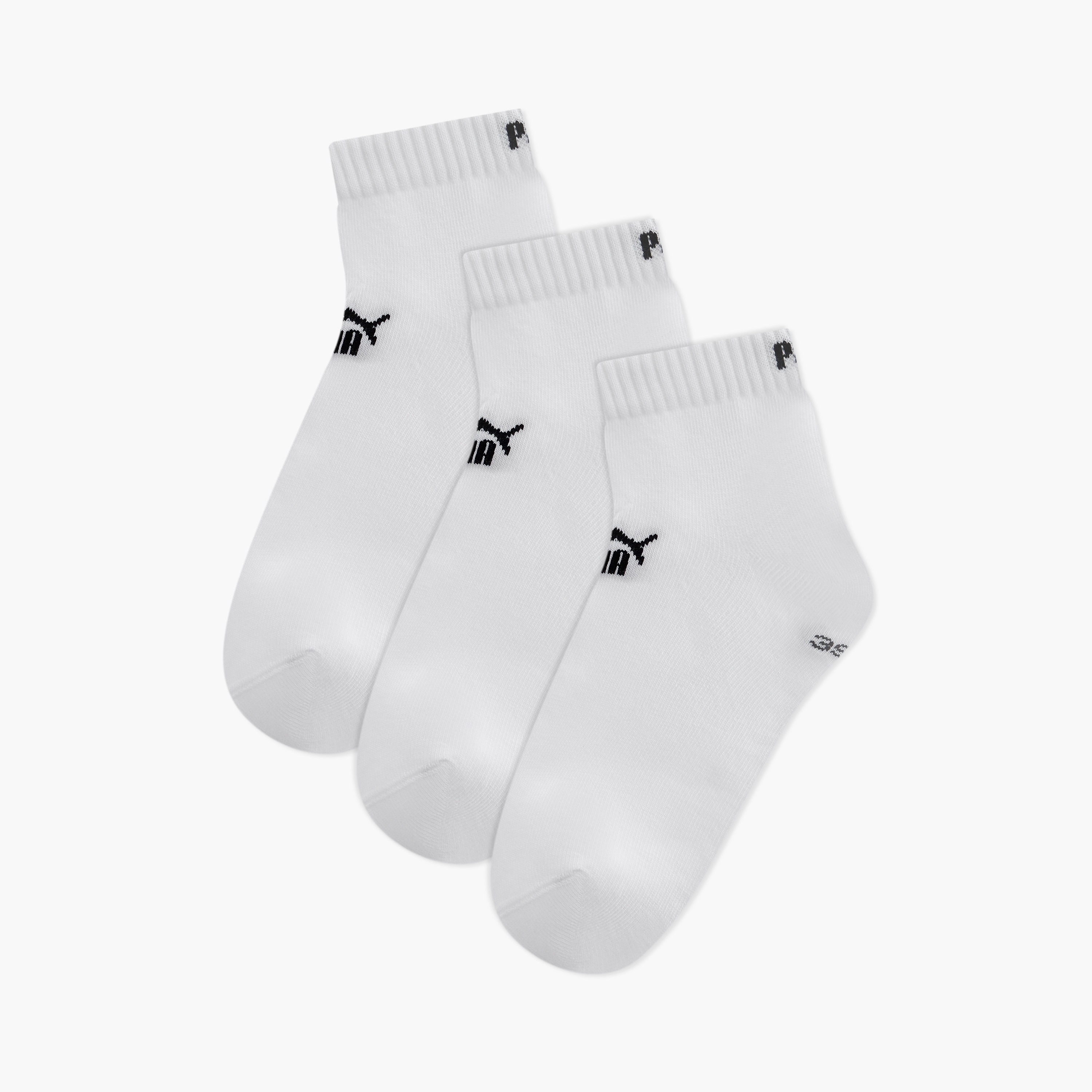 طقم جوارب بطول الكاحل 3 أزواج بطبعات شعار من بوما-men-socks-image-1