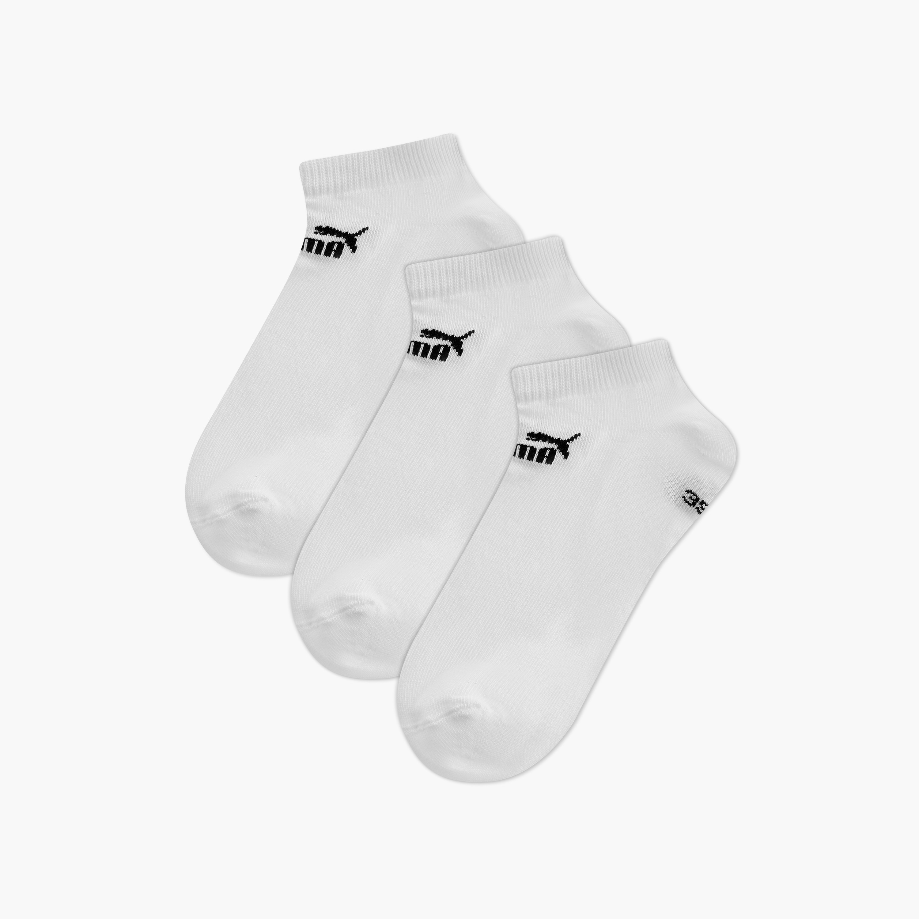 PUMA Logo Print Ankle Length Socks - Set of 3-men-socks-image-1