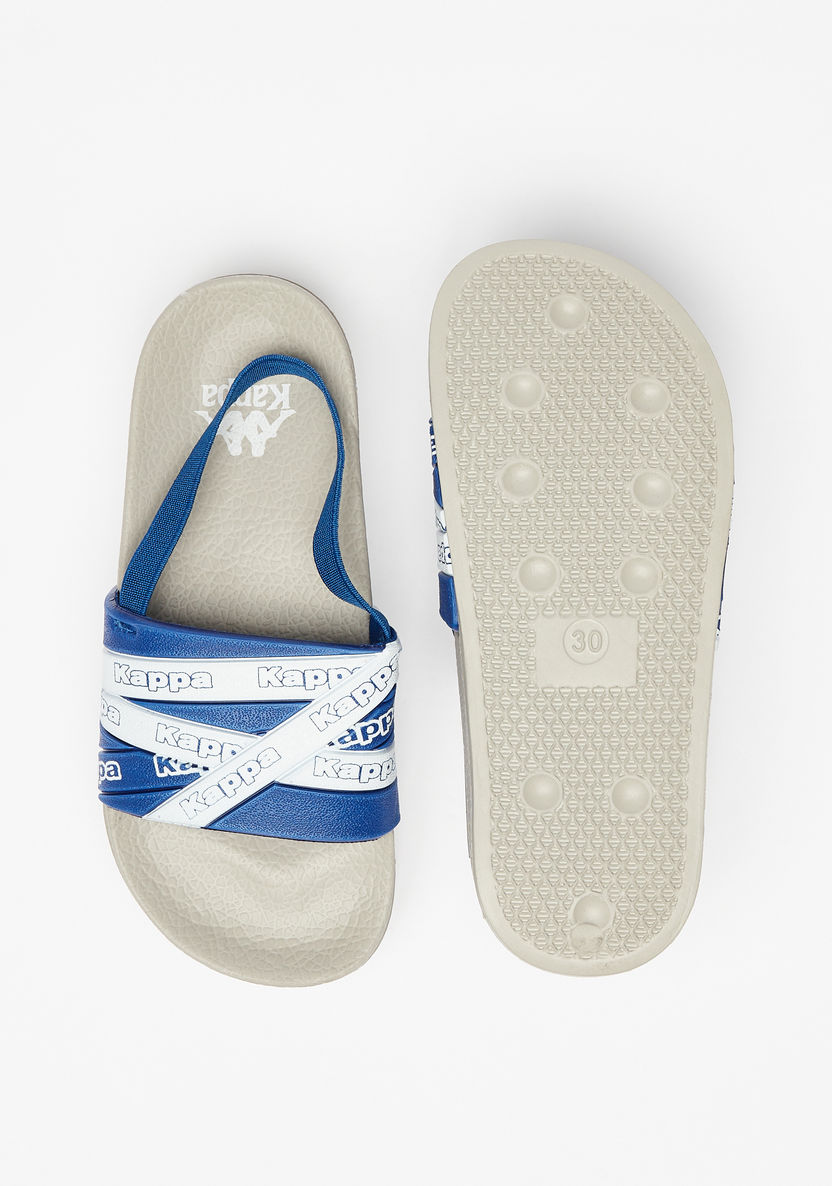 Kappa Boys' Logo Print Slip-On Slide Slippers-Boy%27s Flip Flops & Beach Slippers-image-4
