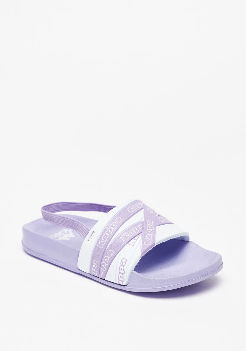 Kappa Girls' Logo Print Slip-On Slide Slippers-Girl%27s Flip Flops & Beach Slippers-image-1