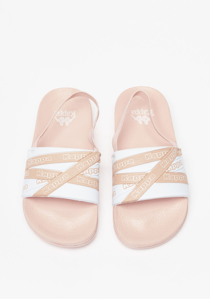 Kappa Girls' Logo Print Slip-On Slide Slippers-Girl%27s Flip Flops & Beach Slippers-image-0