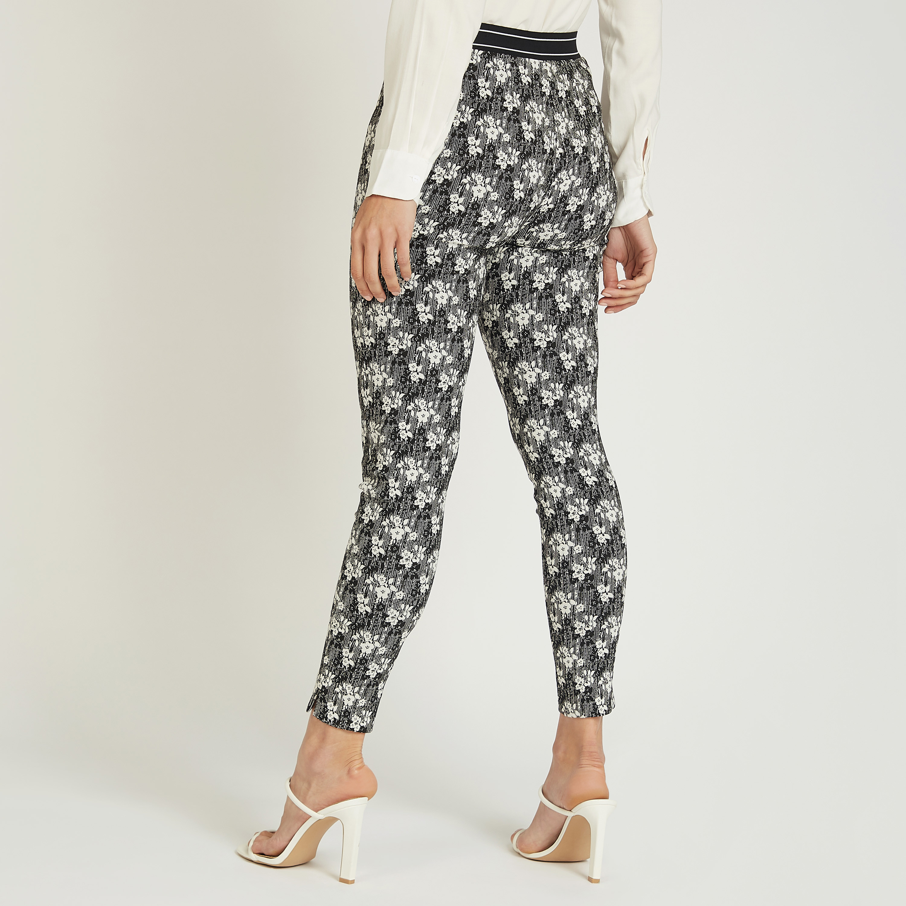 Shop Slim Fit Floral Mid-Rise Treggings 