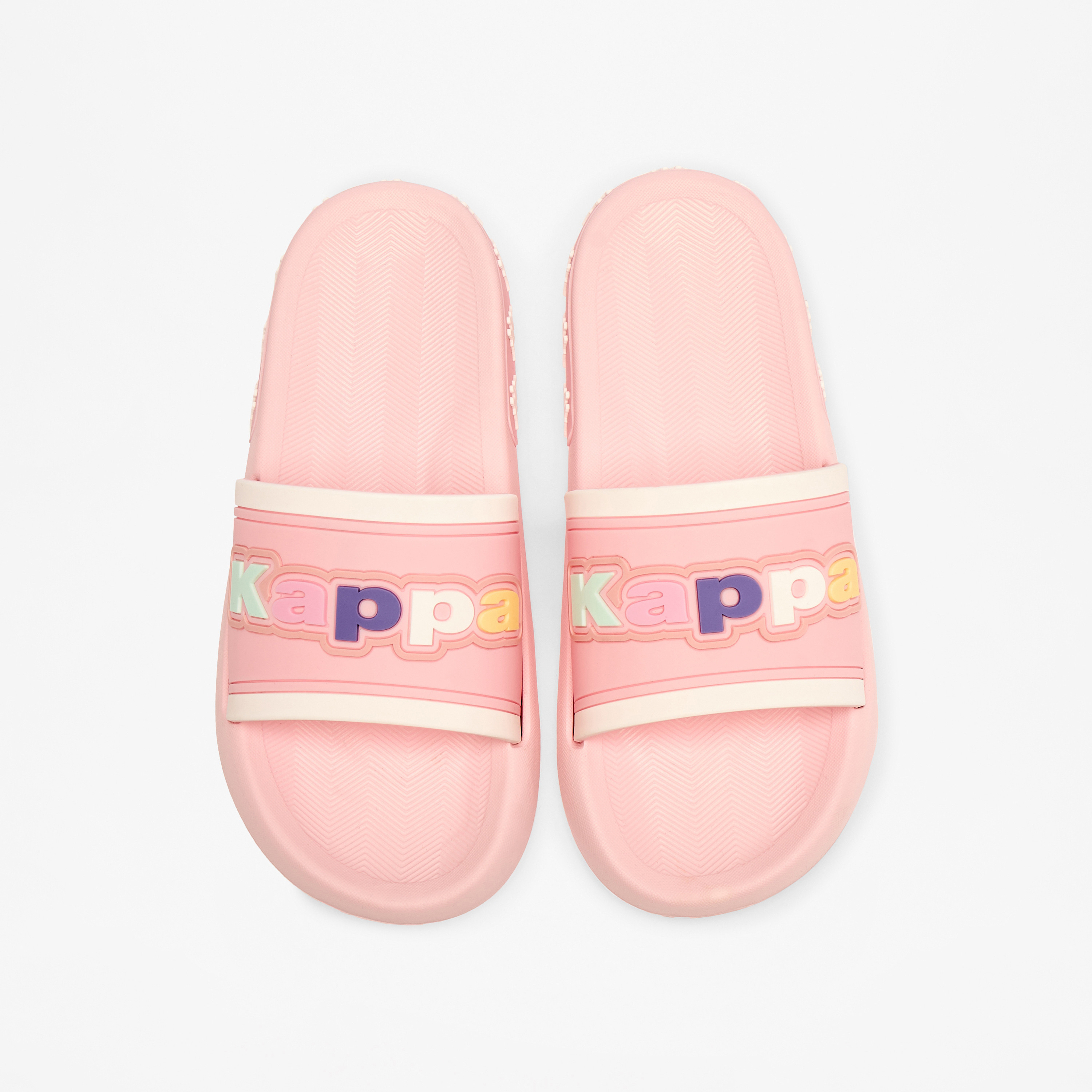 Shop Kappa Girls' Logo Applique Slip-On Slides Online | Centrepoint UAE
