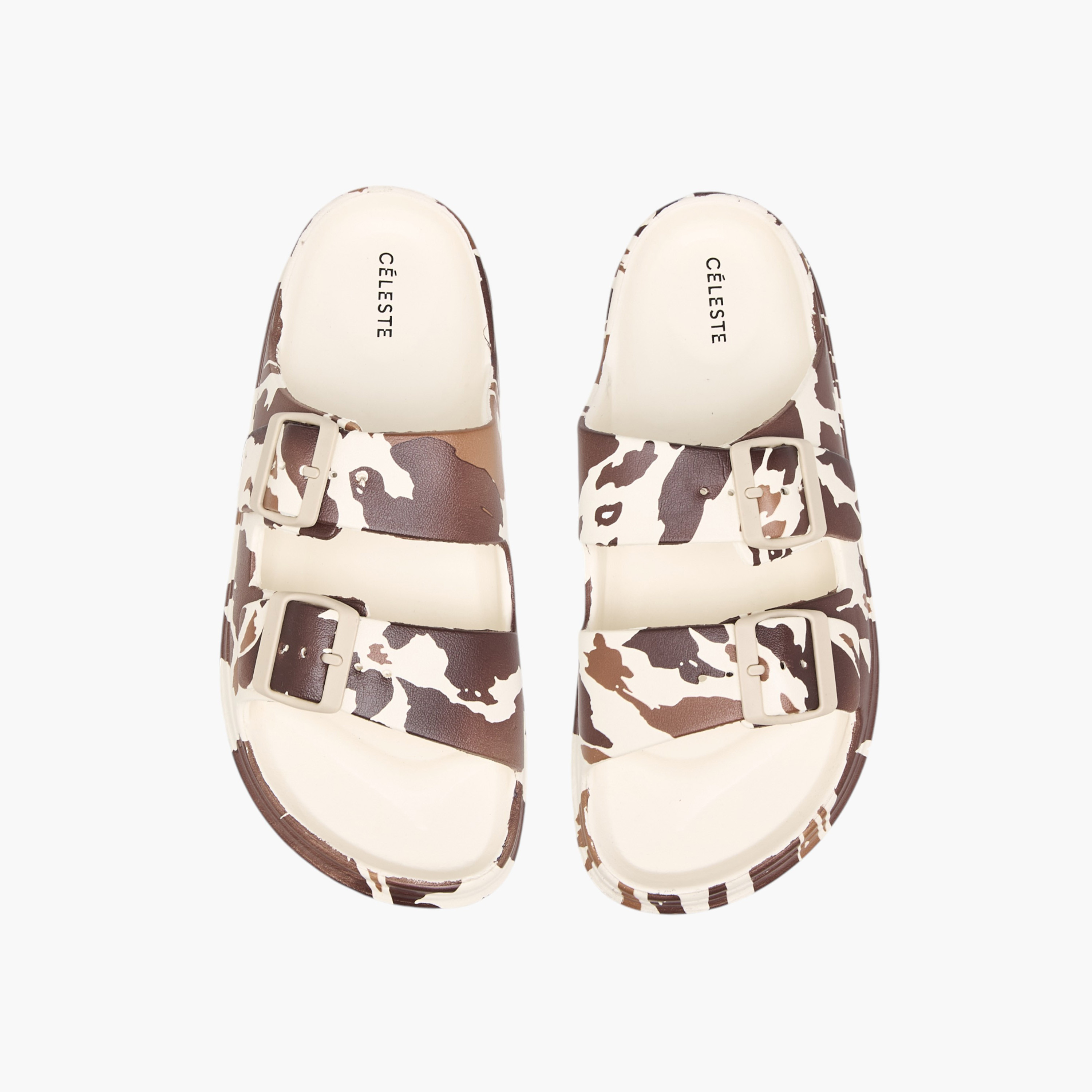 Celeste Women's Animal Print Dual Buckle Slides-women-shoes-flipflopsandslides-image-1