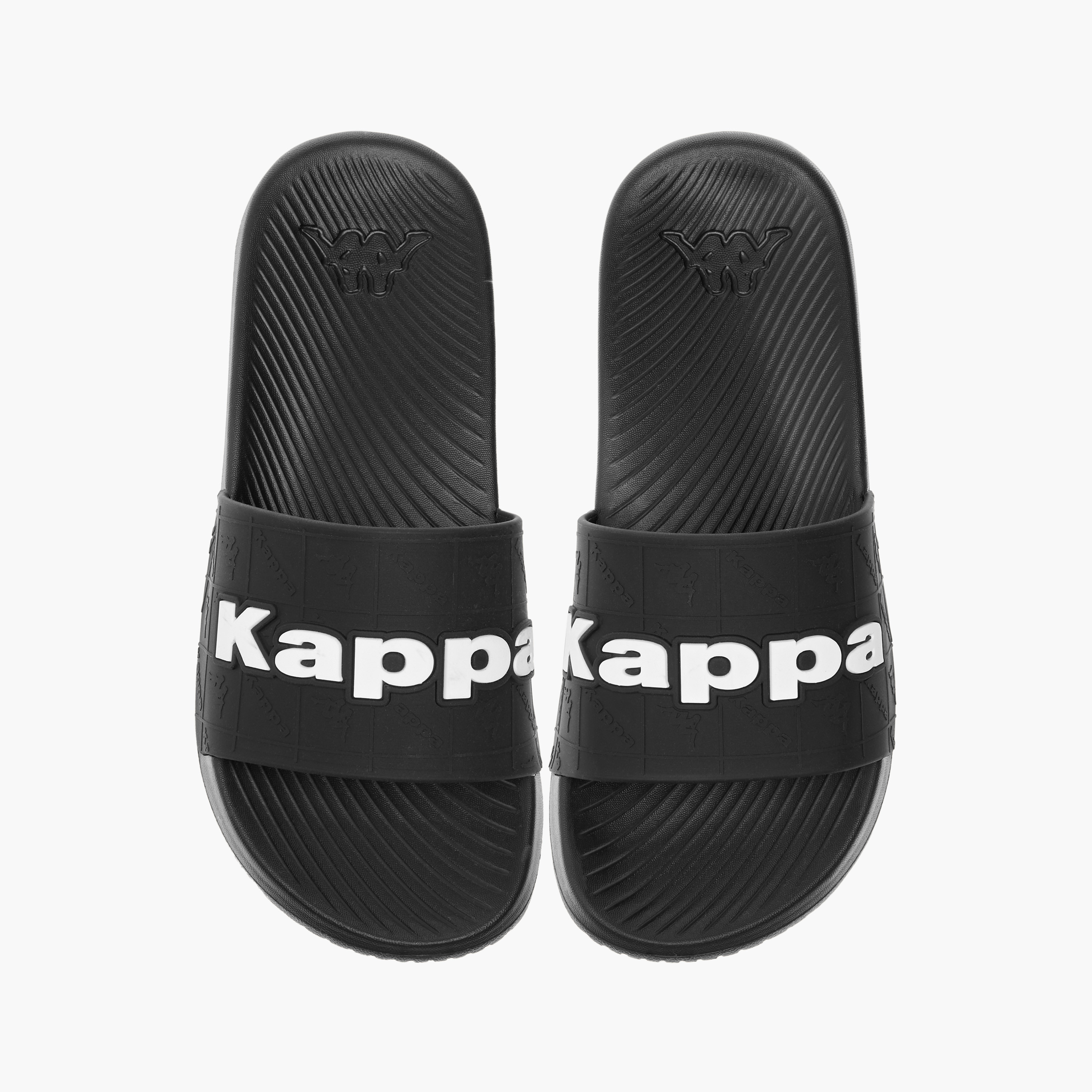 Kappa Boys' Logo Embossed Slip-On Slides-boys-shoes-flipflopsandslides-image-1