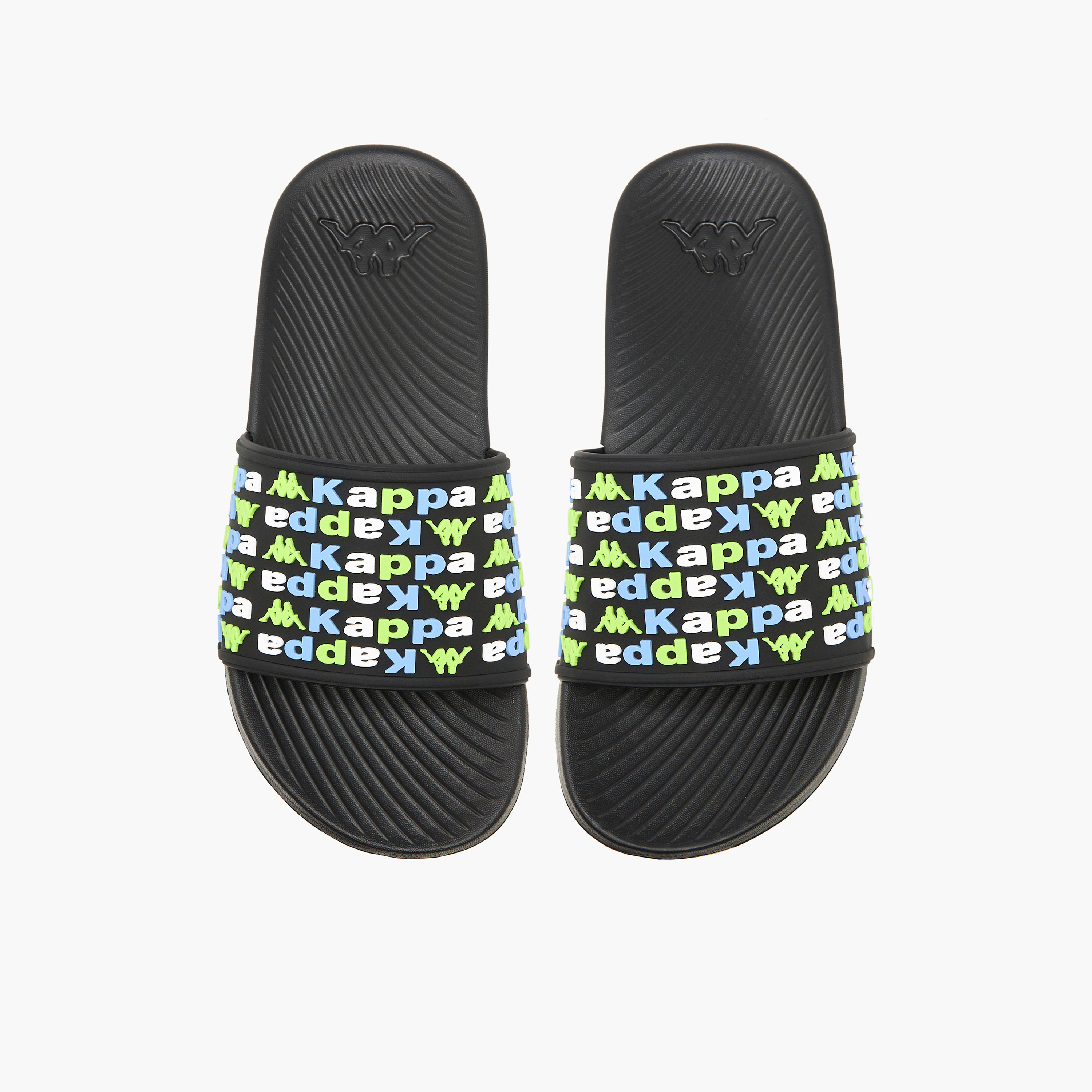 Kappa Boys Logo Embossed Slides-boys-shoes-flipflopsandslides-image-1
