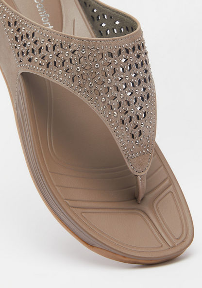 Le Confort Cutout Detail Slip-On Sandals with Flatform Heels