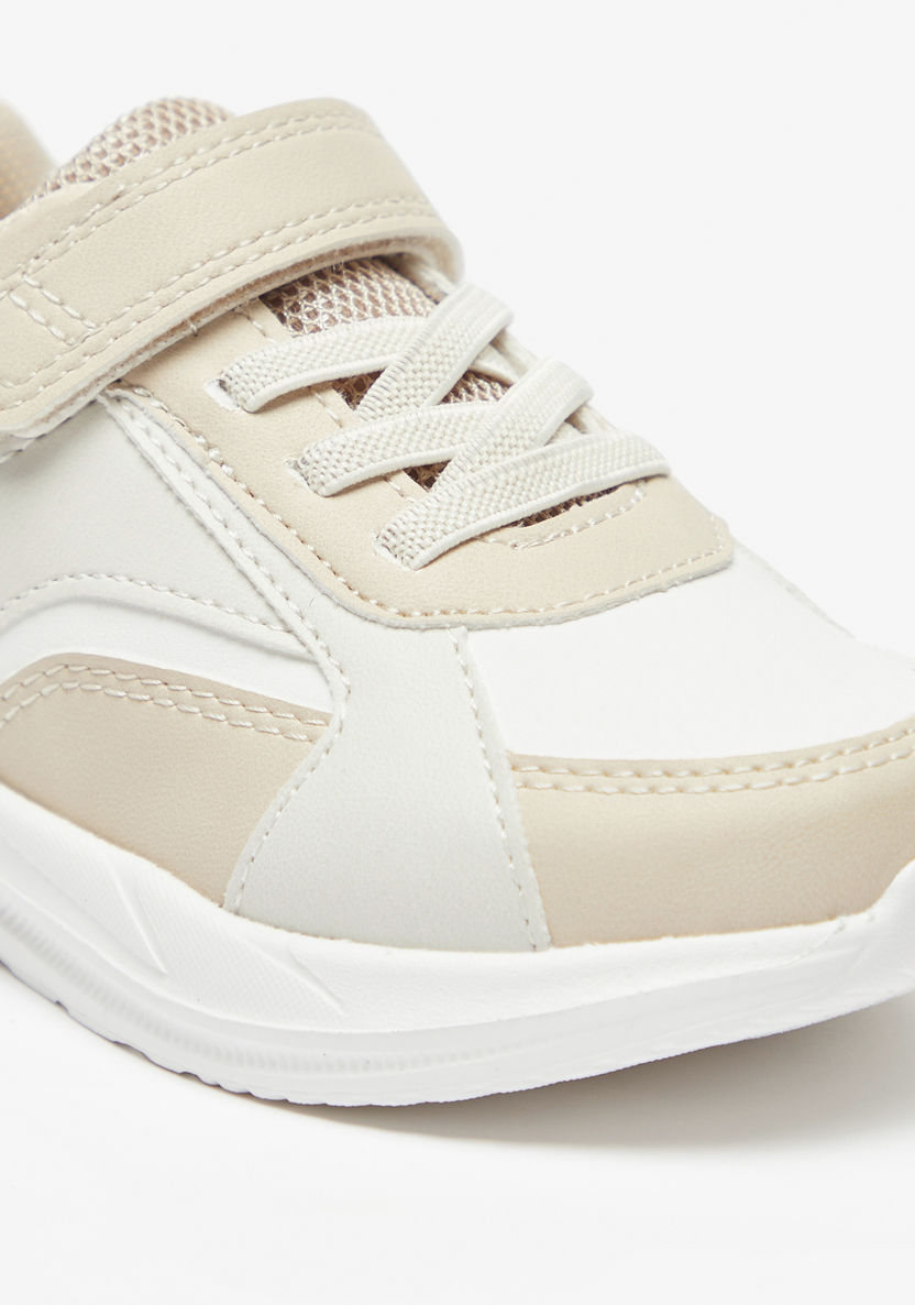 Juniors Panel Detail Sneakers with Hook and Loop Closure-Boy%27s Sneakers-image-4