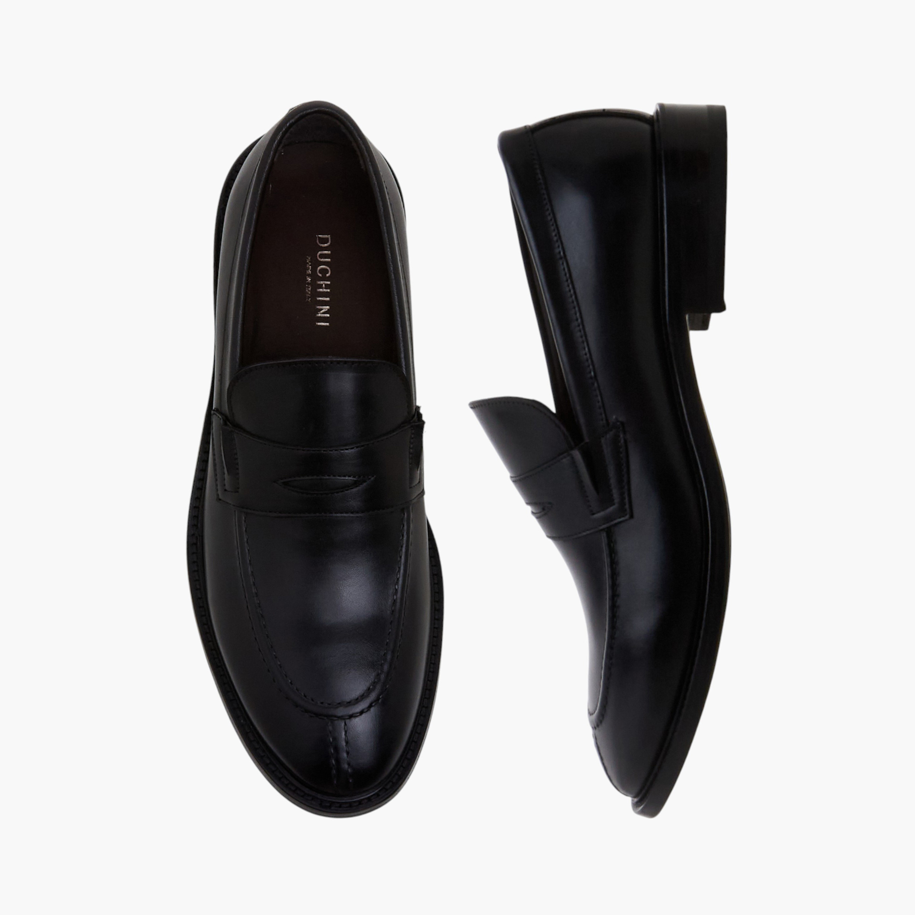 Duchini Men Lace-Up Leather Loafers-men-shoes-formalshoes-image-1