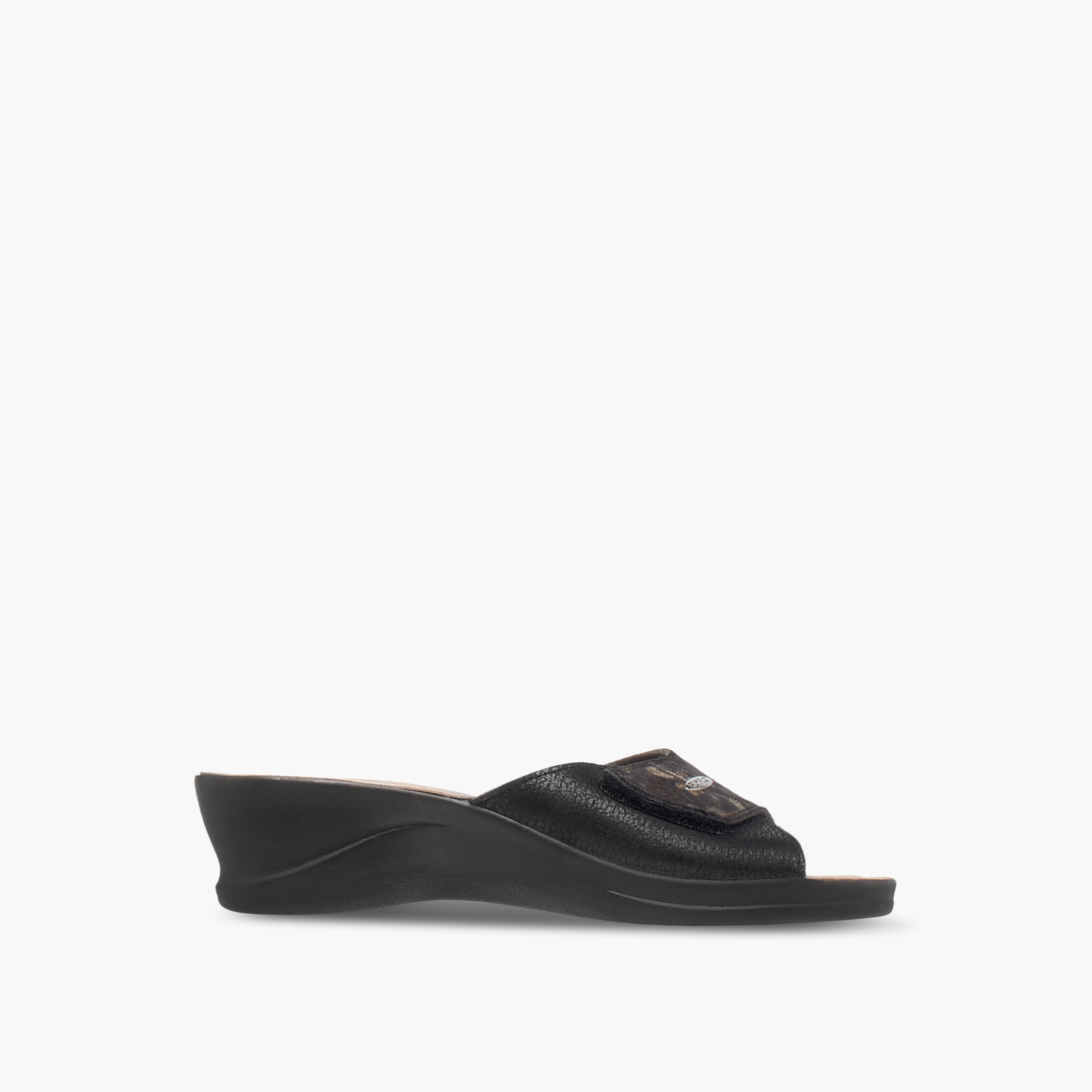 FlyFlot Textured Slip-On Comfort Sandals with Wedge Heels-women-shoes-sandals-heeled-image-3