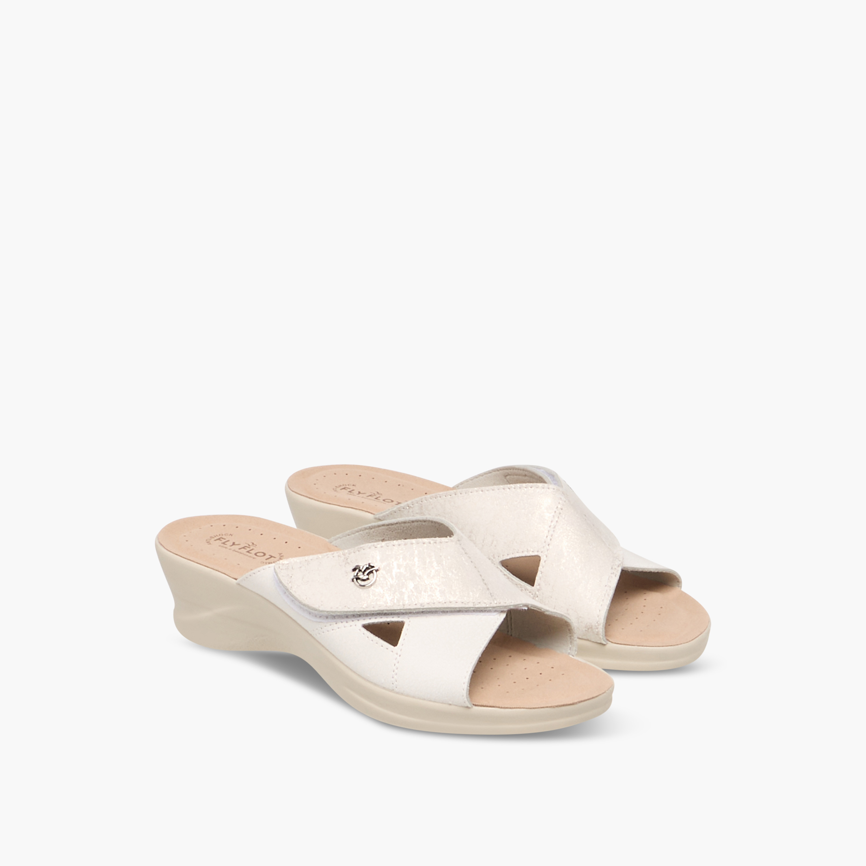 FlyFlot Cross Strap Slip-On Sandals with Wedge Heels-women-shoes-sandals-heeled-image-1