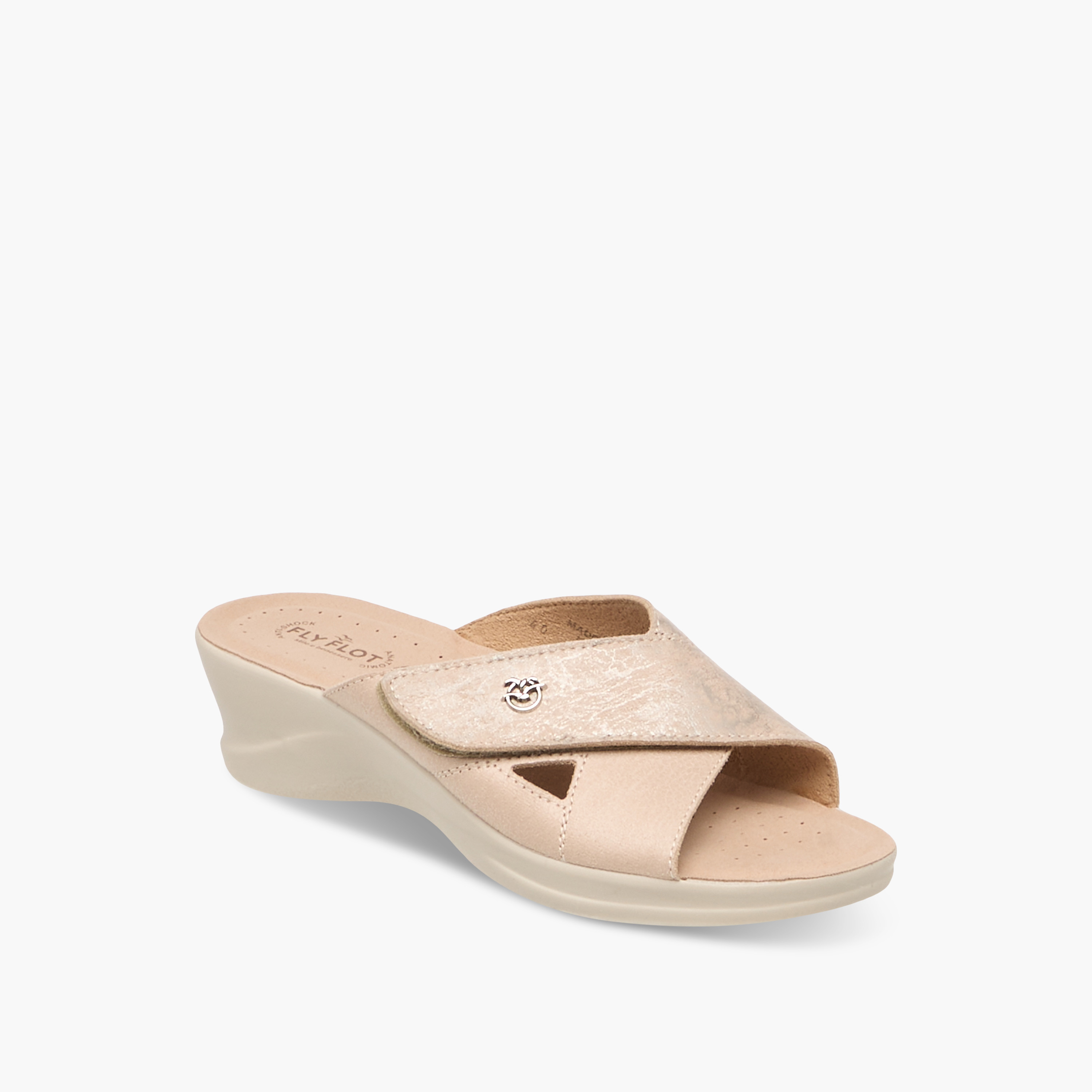 FlyFlot Cross Strap Slip-On Sandals with Wedge Heels-women-shoes-sandals-heeled-image-2
