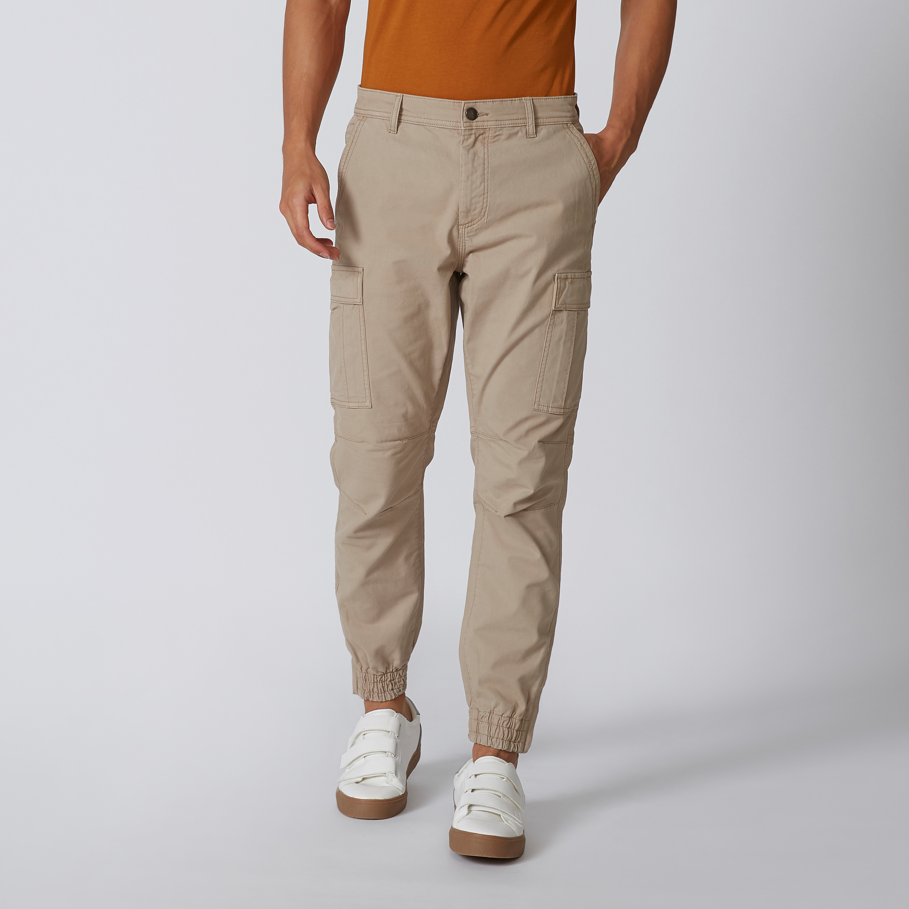 Shop Slim Fit Cuffed Cargo Pants with 