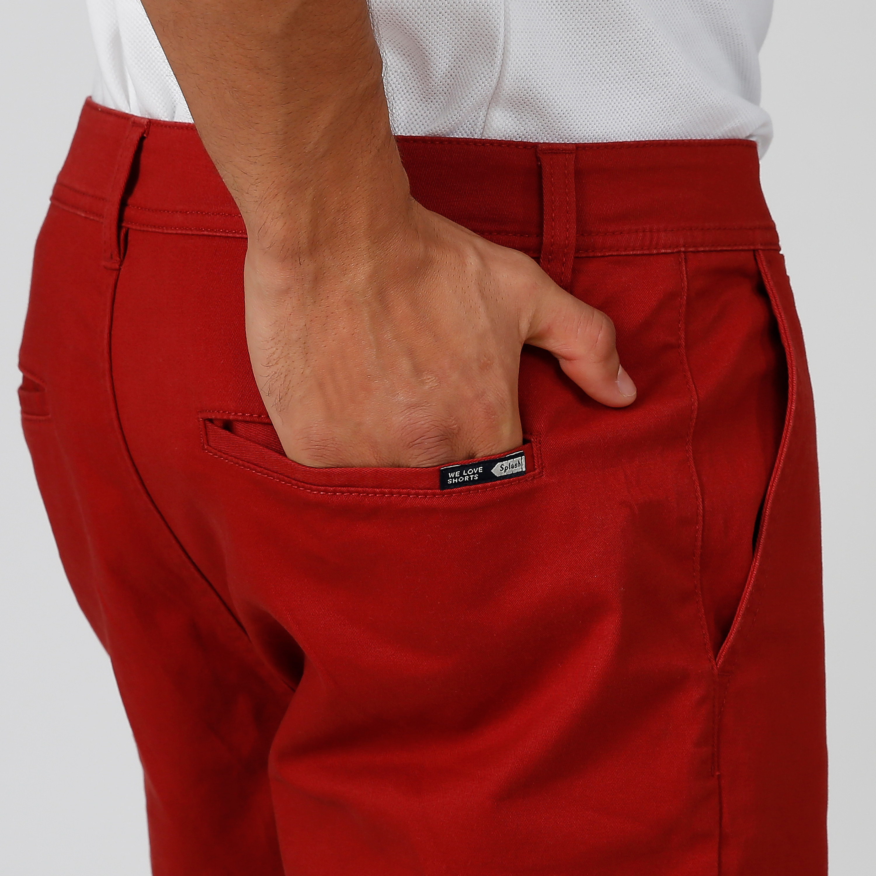 شورت مستدام سليم سادة بخصر متوسط الارتفاع وجيوب -men-clothing-bottoms-shorts-image-19