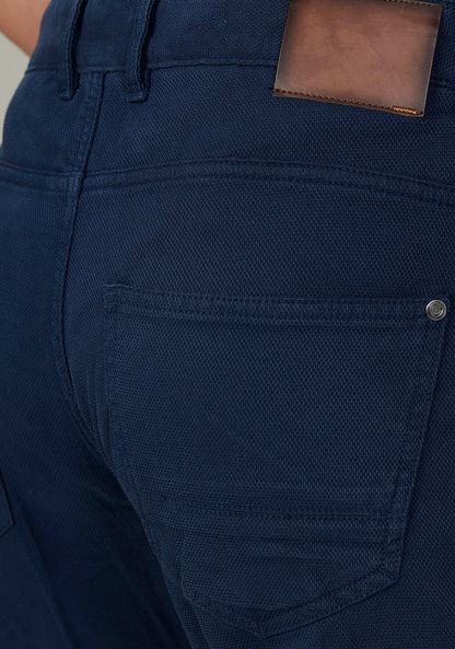 Plain Chinos with Belt Loops and Pocket Detail