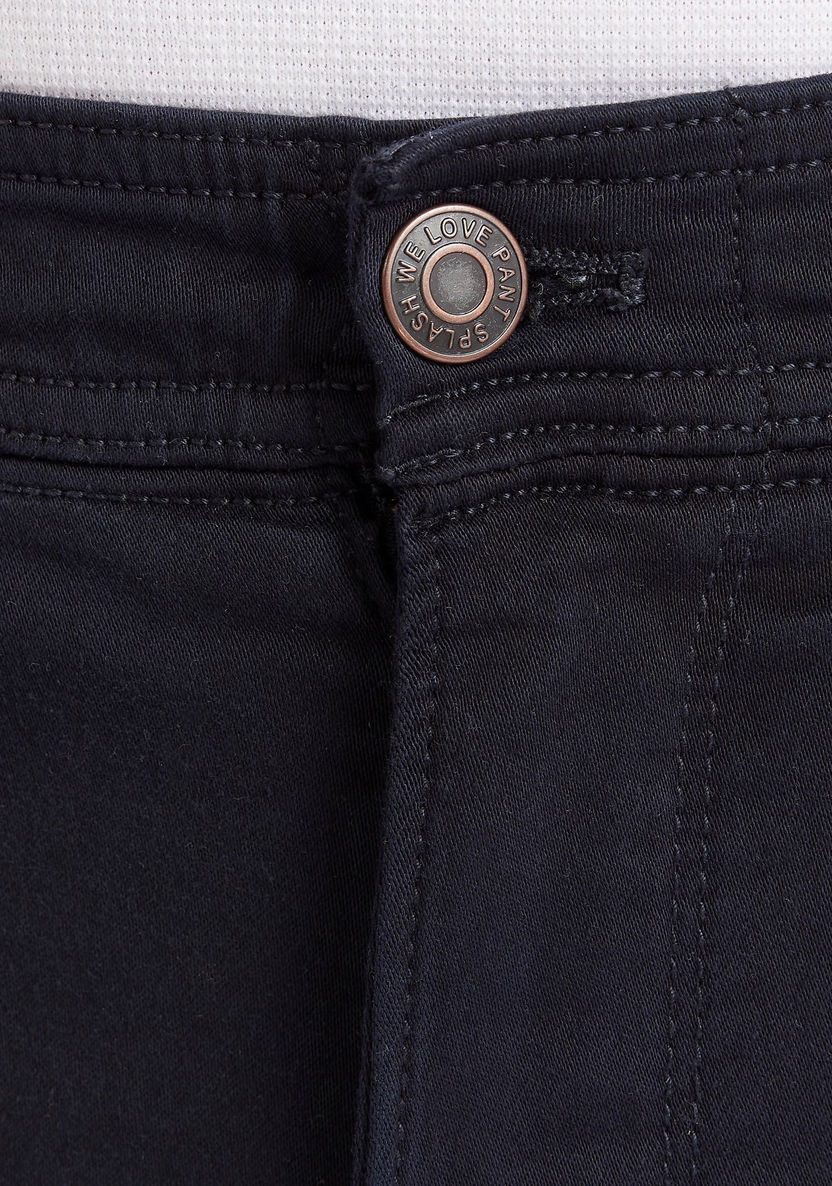 Solid Chino Pants with Button Closure and Pockets-Pants-image-3