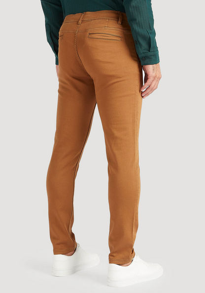 Solid Chino Pants with Button Closure and Pockets-Pants-image-3