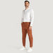 Solid Relaxed Fit Mid-Rise Chinos with Pockets and Button Closure-Chinos-thumbnail-1