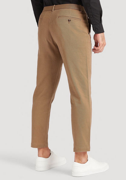 Solid Chino Pants with Button Closure and Pockets-Chinos-image-3