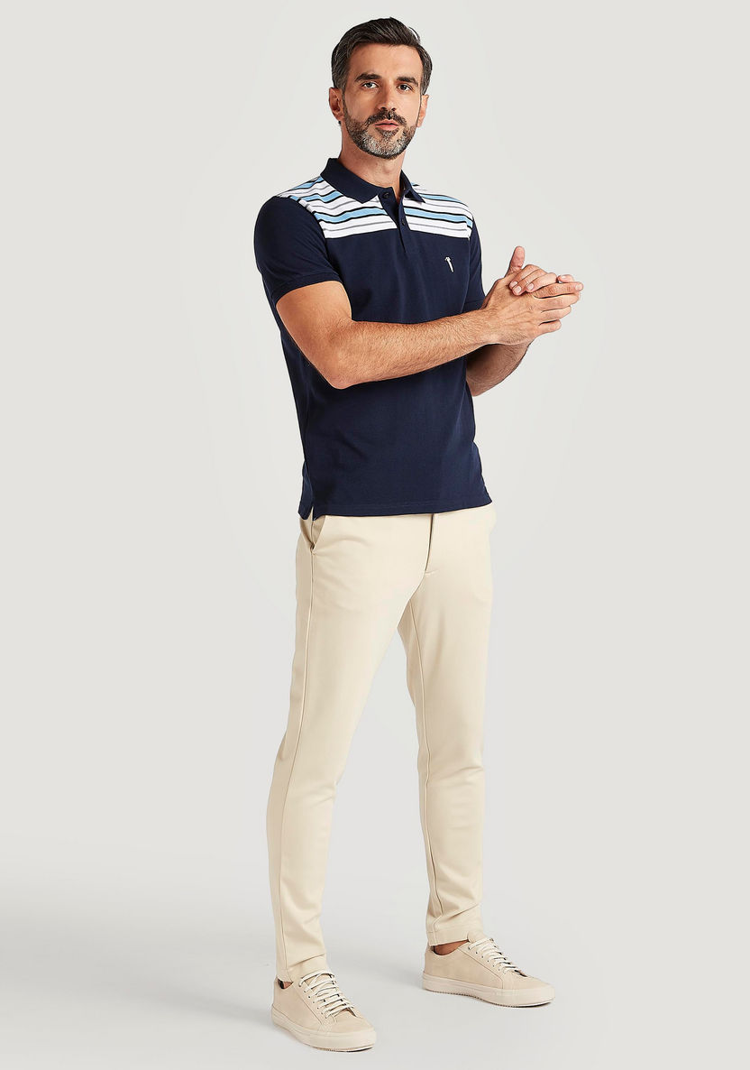 Solid Slim Fit Mid-Rise Chinos with Button Closure and Pockets-Pants-image-1